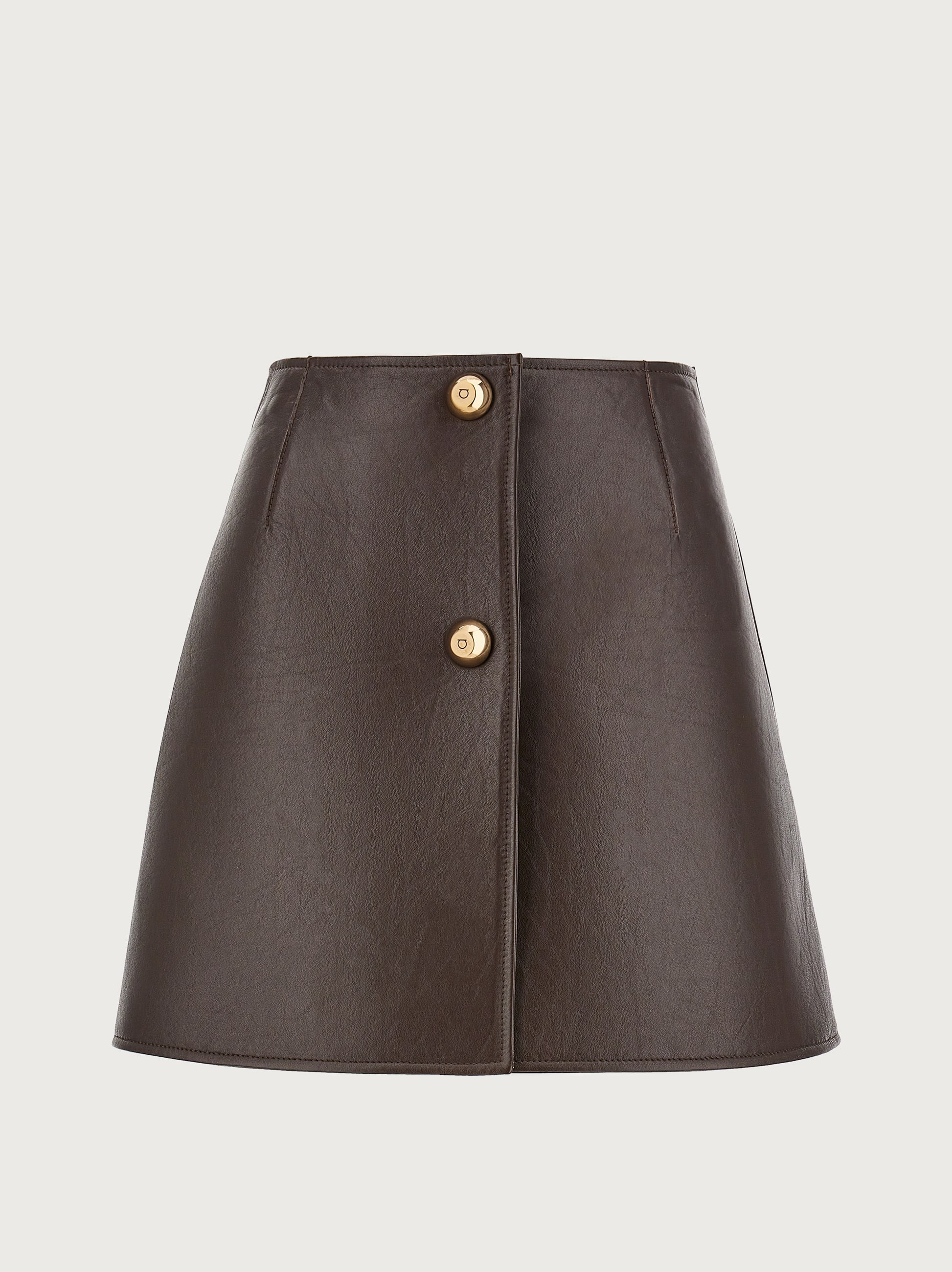 Ferragamo Salvatore  Damen Minirock Aus Nappa In Braun