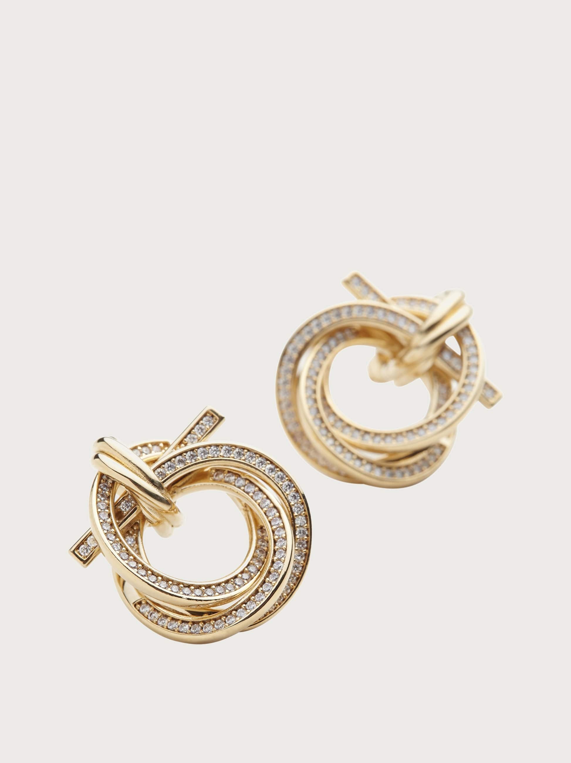 Ferragamo Gancini Earrings In Gold