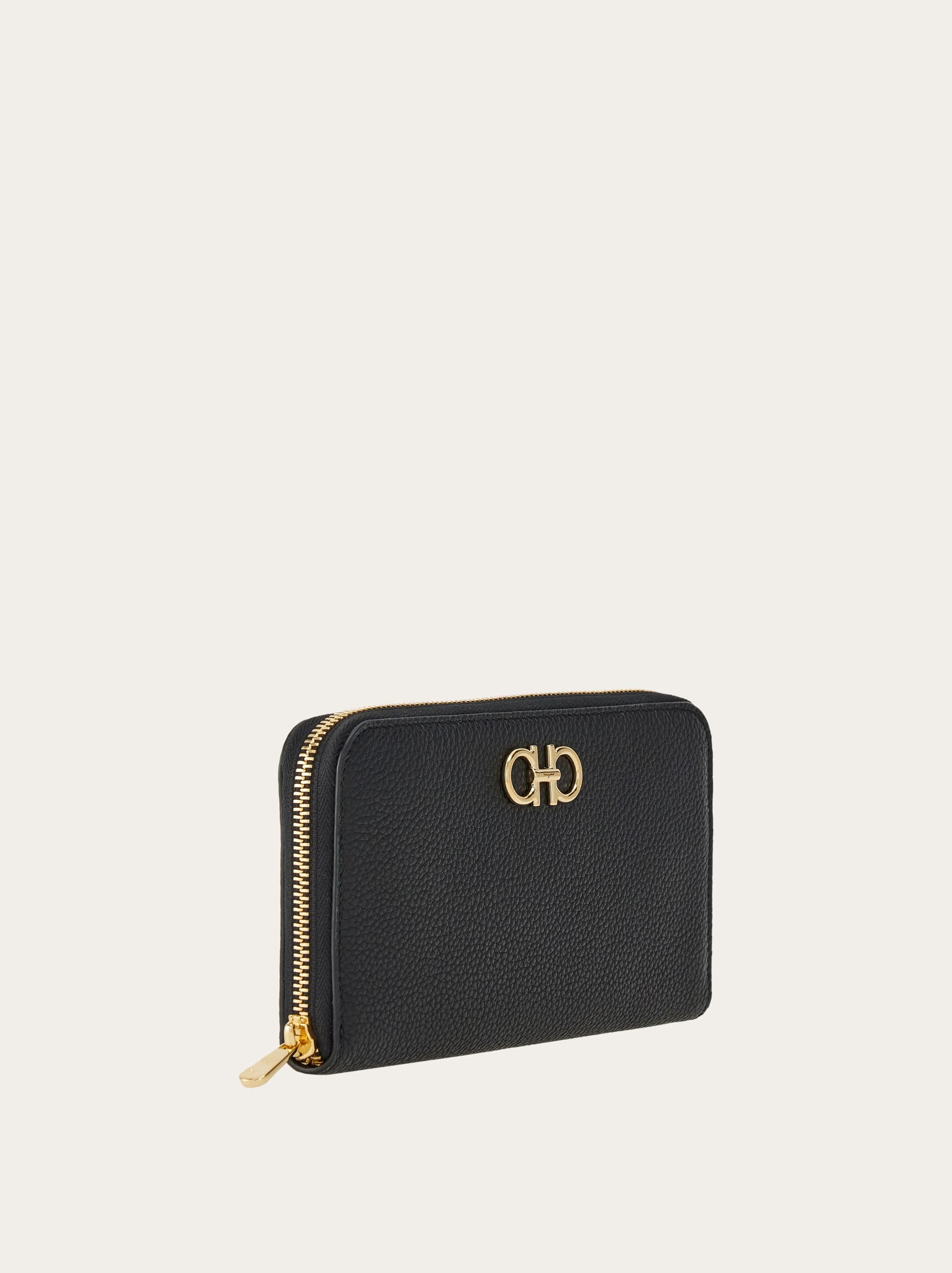  Ferragamo Damen Gancini Geldbörse Schwarz 