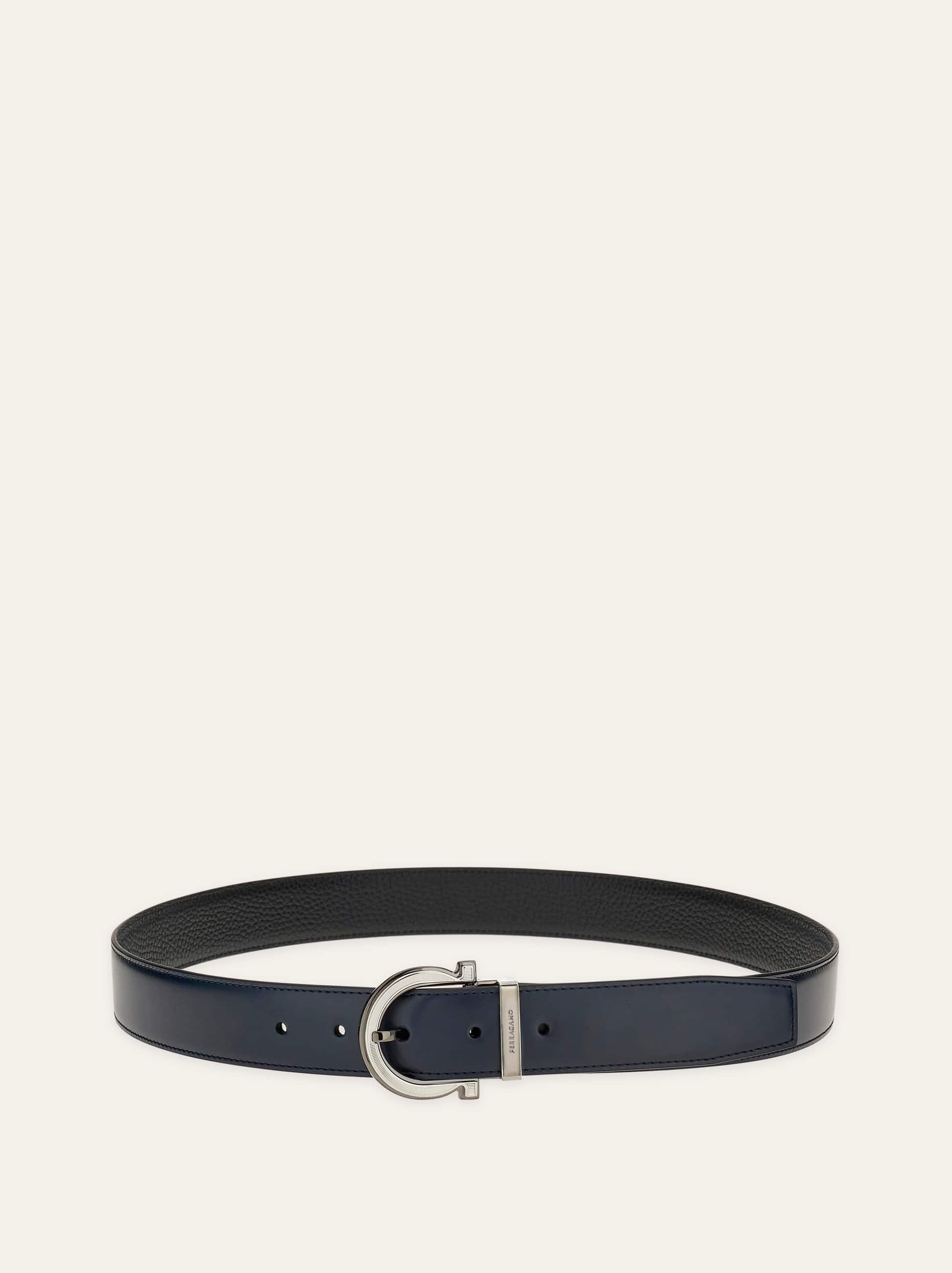  Ferragamo Herren Verstellbarer Wendegürtel Blau 