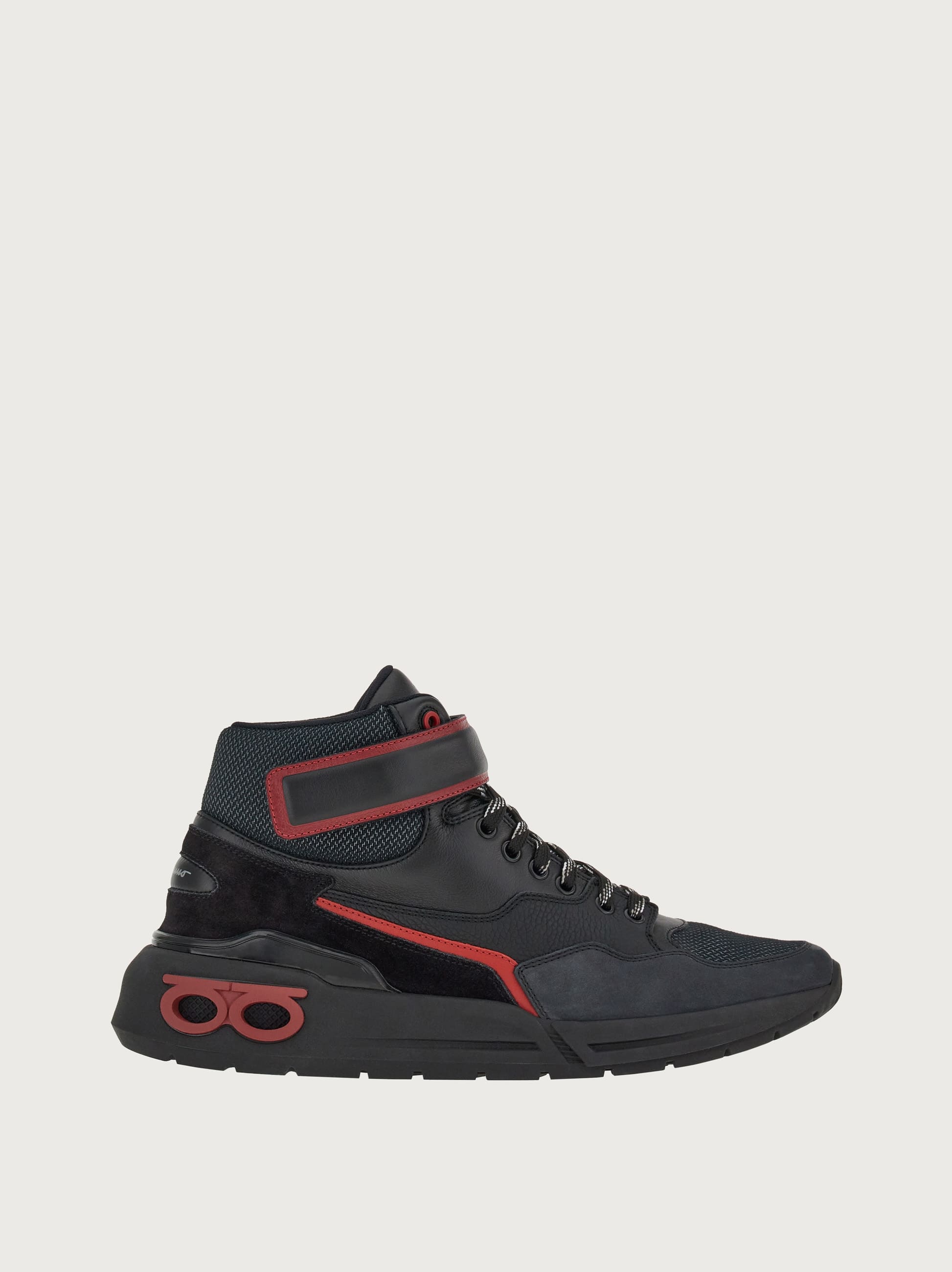 Ferragamo High Sneaker In Black