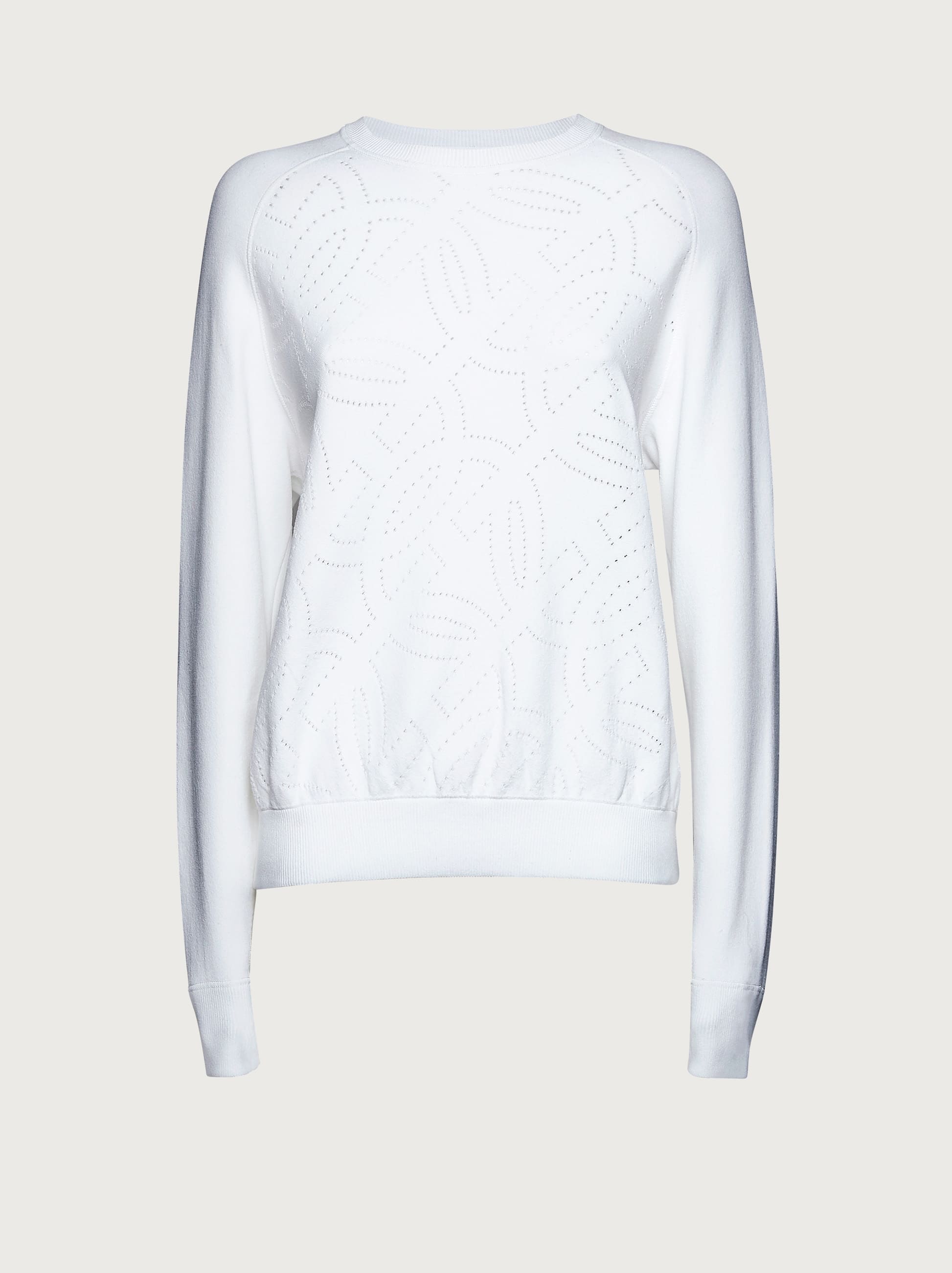 Ferragamo Perforated Top In White
