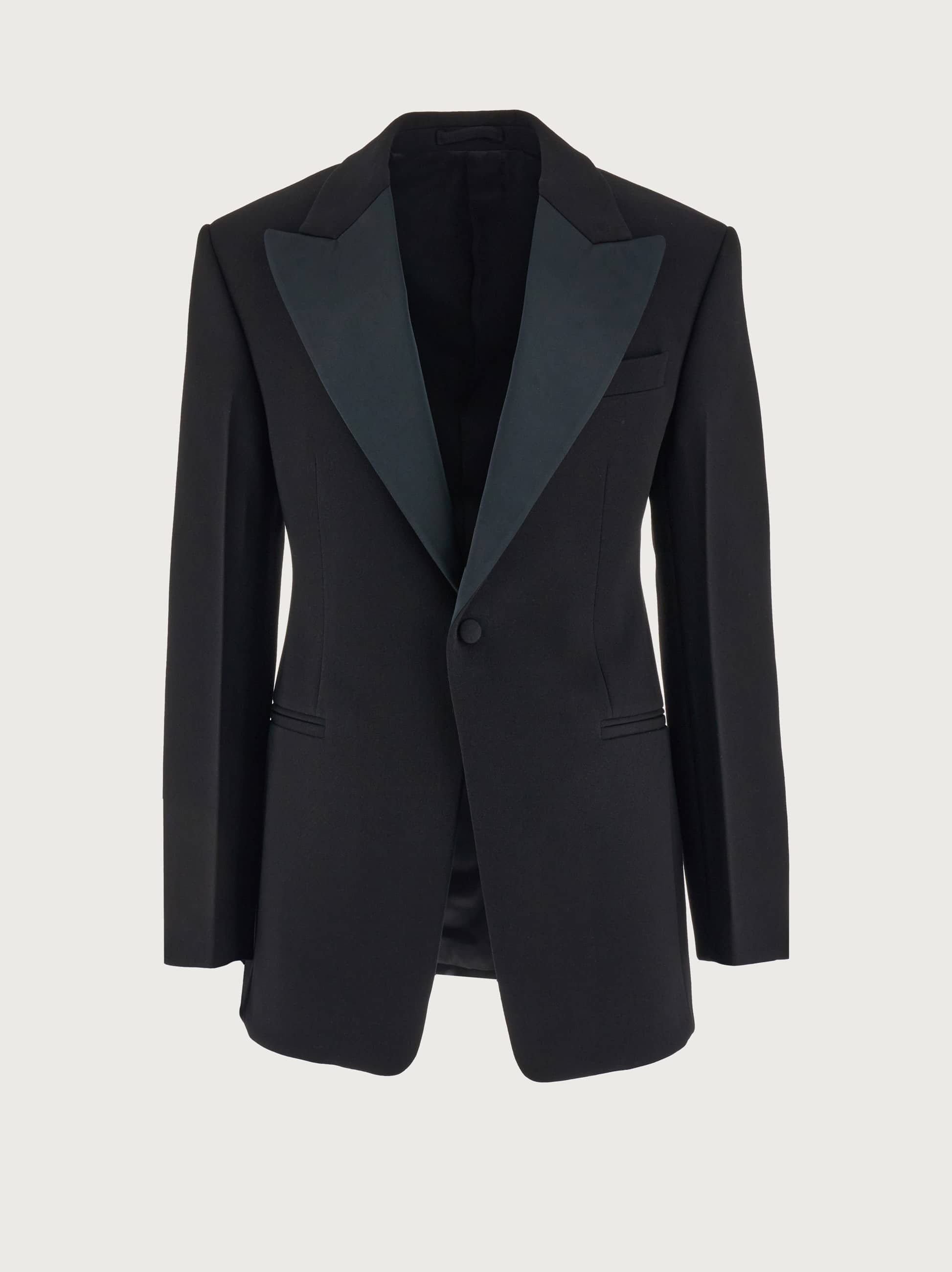 Ferragamo Single-breasted Tuxedo Blazer In Red