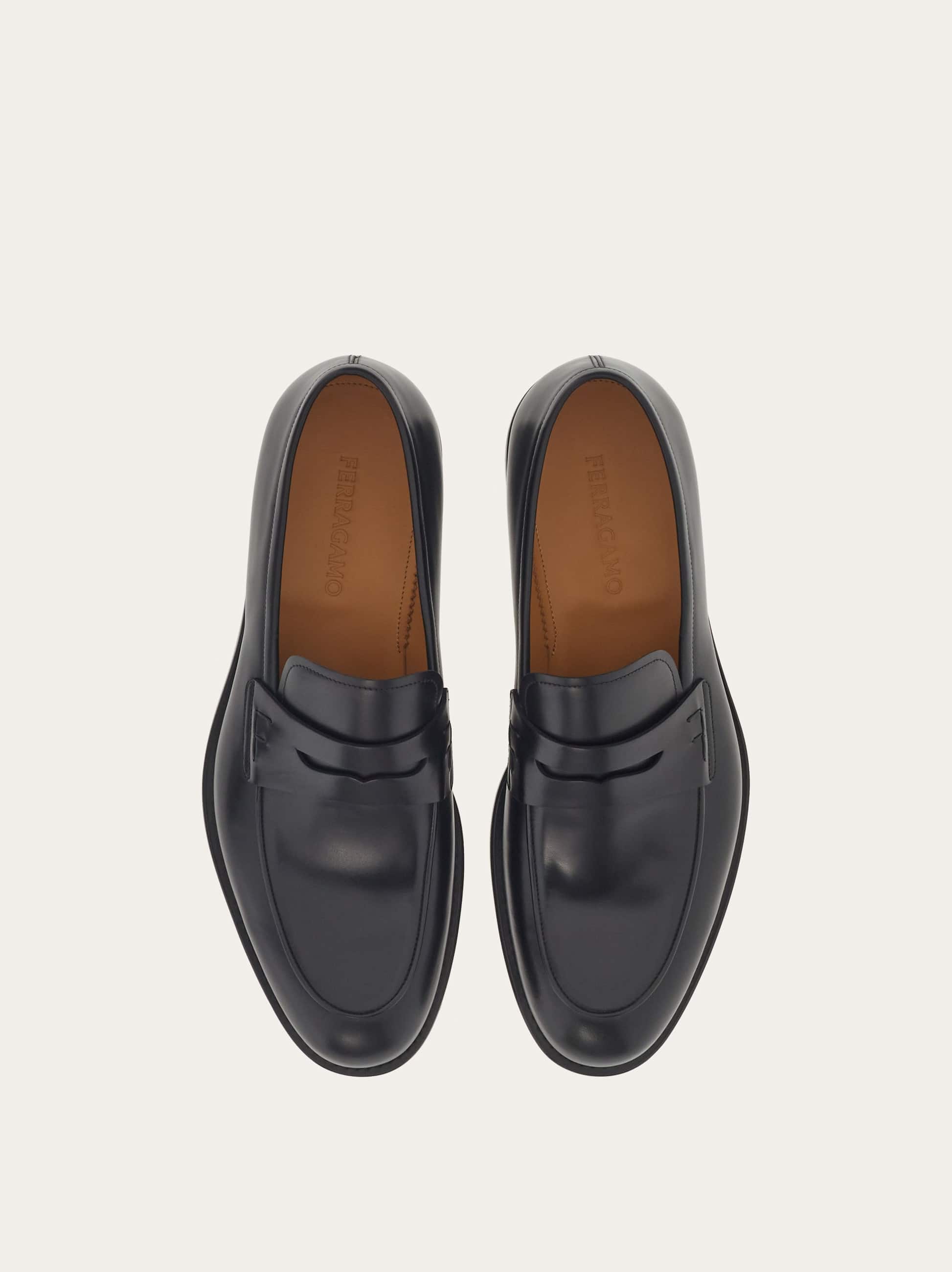 Ferragamo Herren Tramezza Penny-loafer Schwarz Größe 42.5 