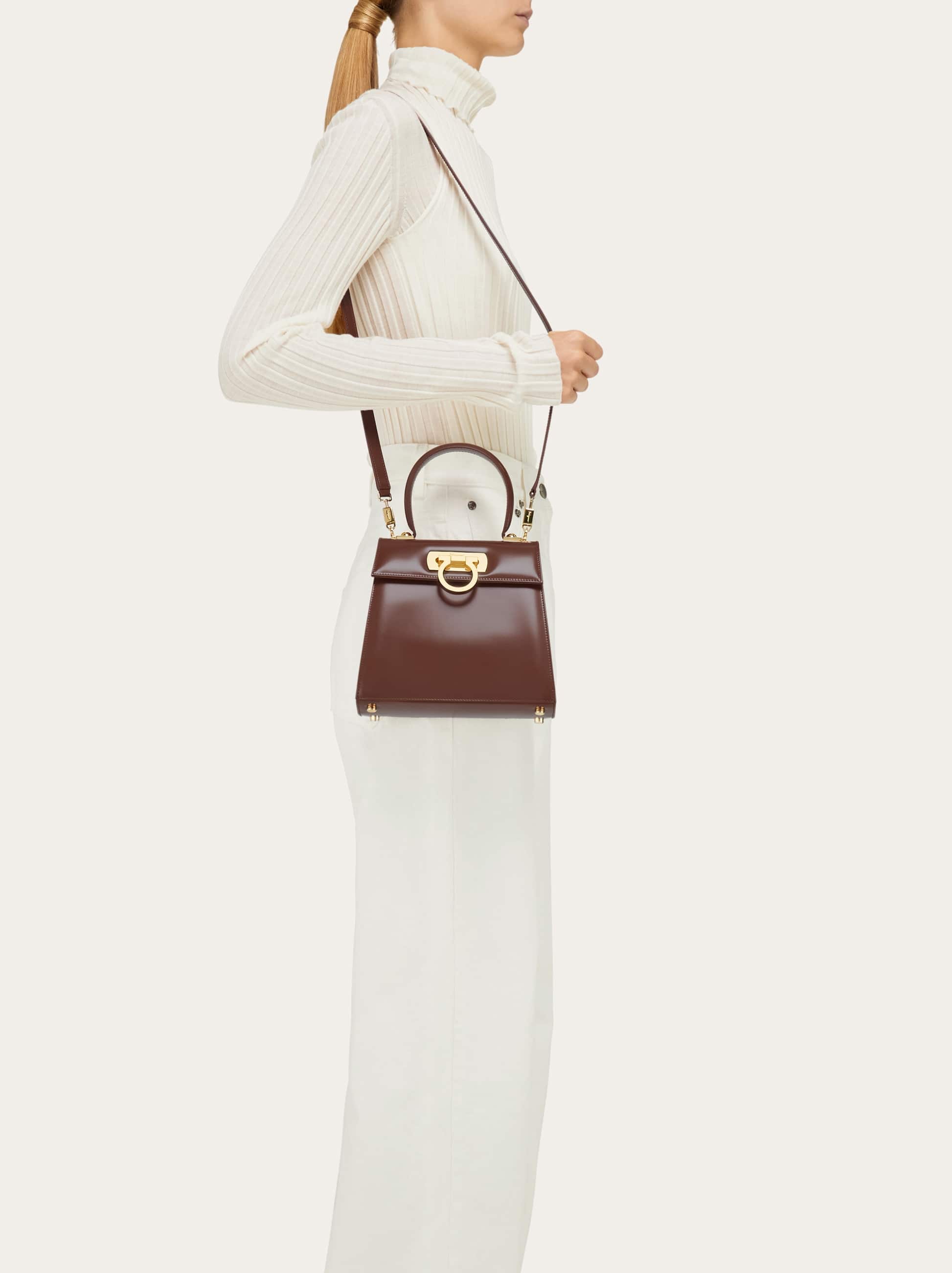  Ferragamo Damen Iconic Top Handle (s) Braun 