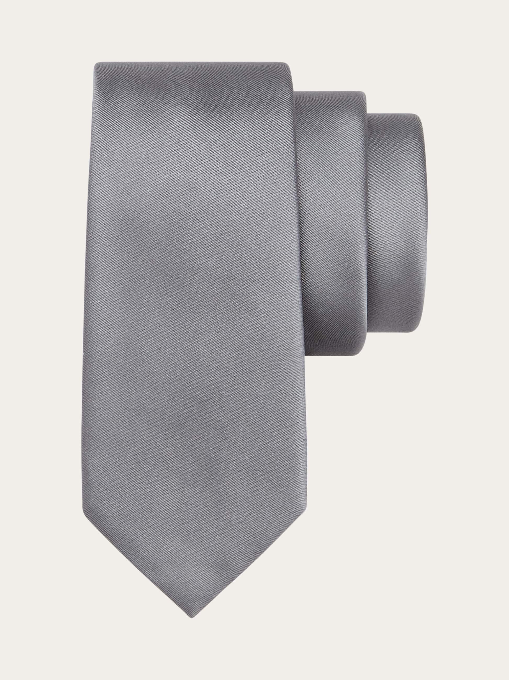 Ferragamo Silk Tie In Grey