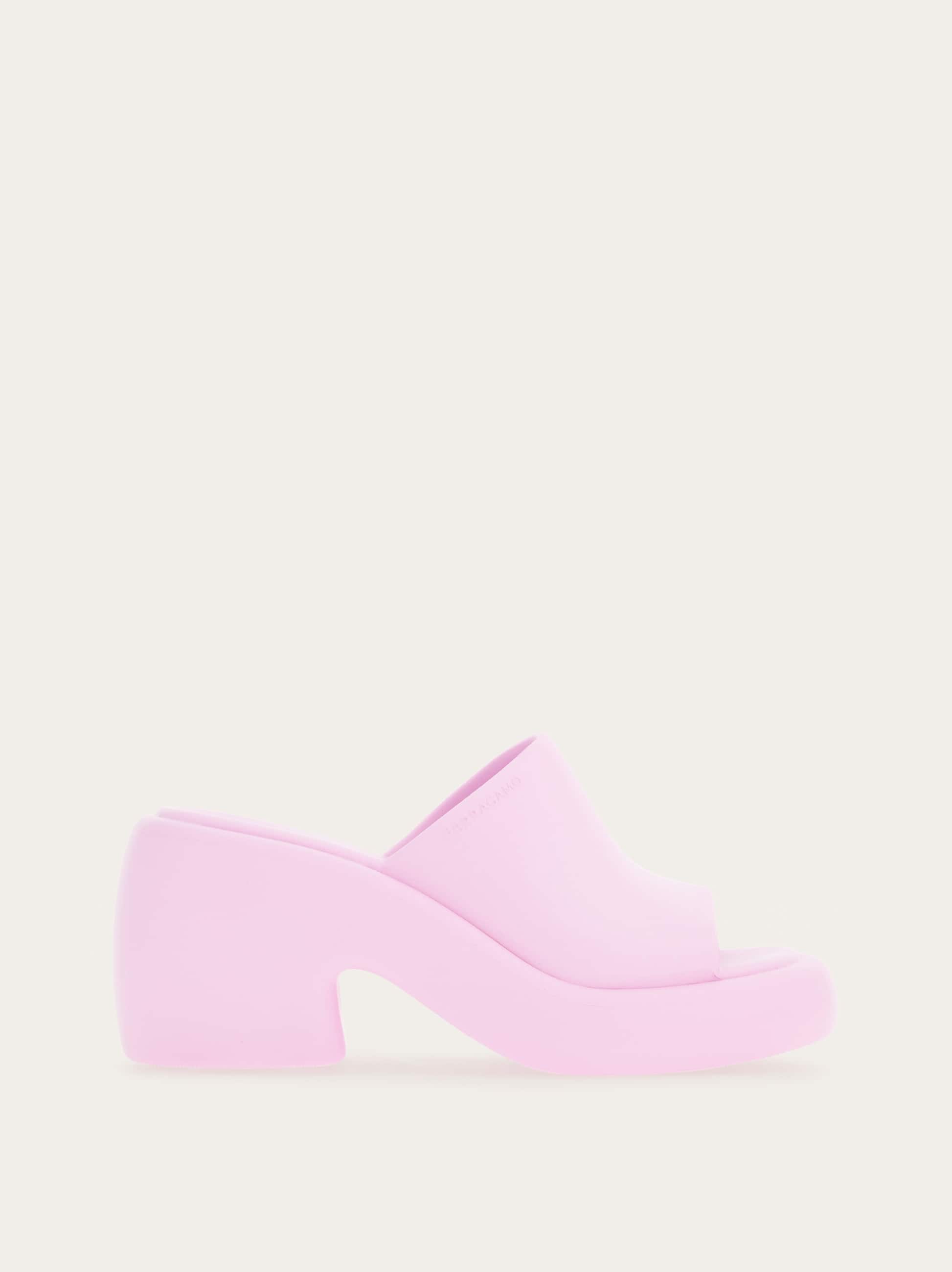 Ferragamo Woman Sandals Pink Size 8 Rubber In Pink