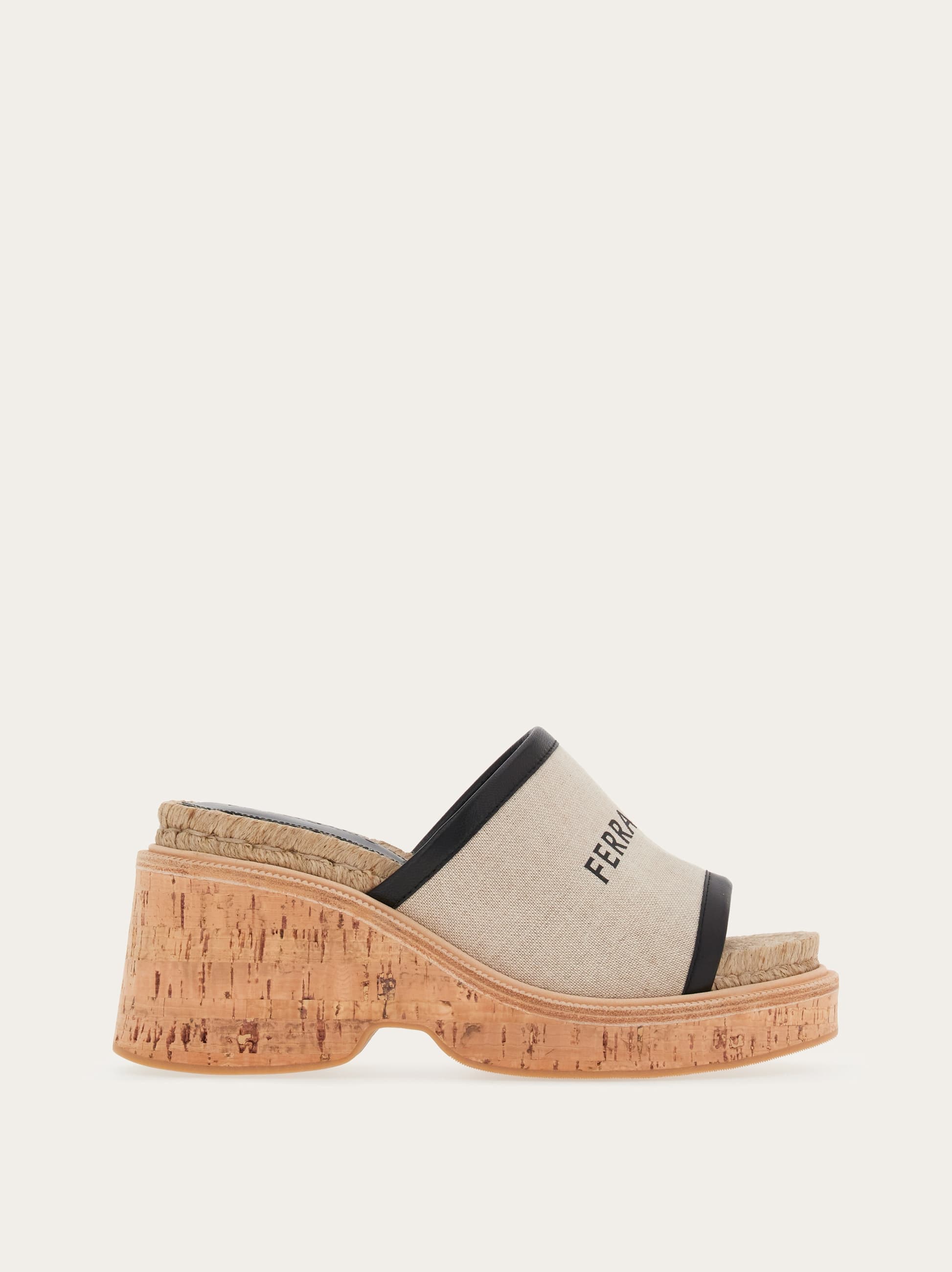 Ferragamo Chunky Slider In Beige