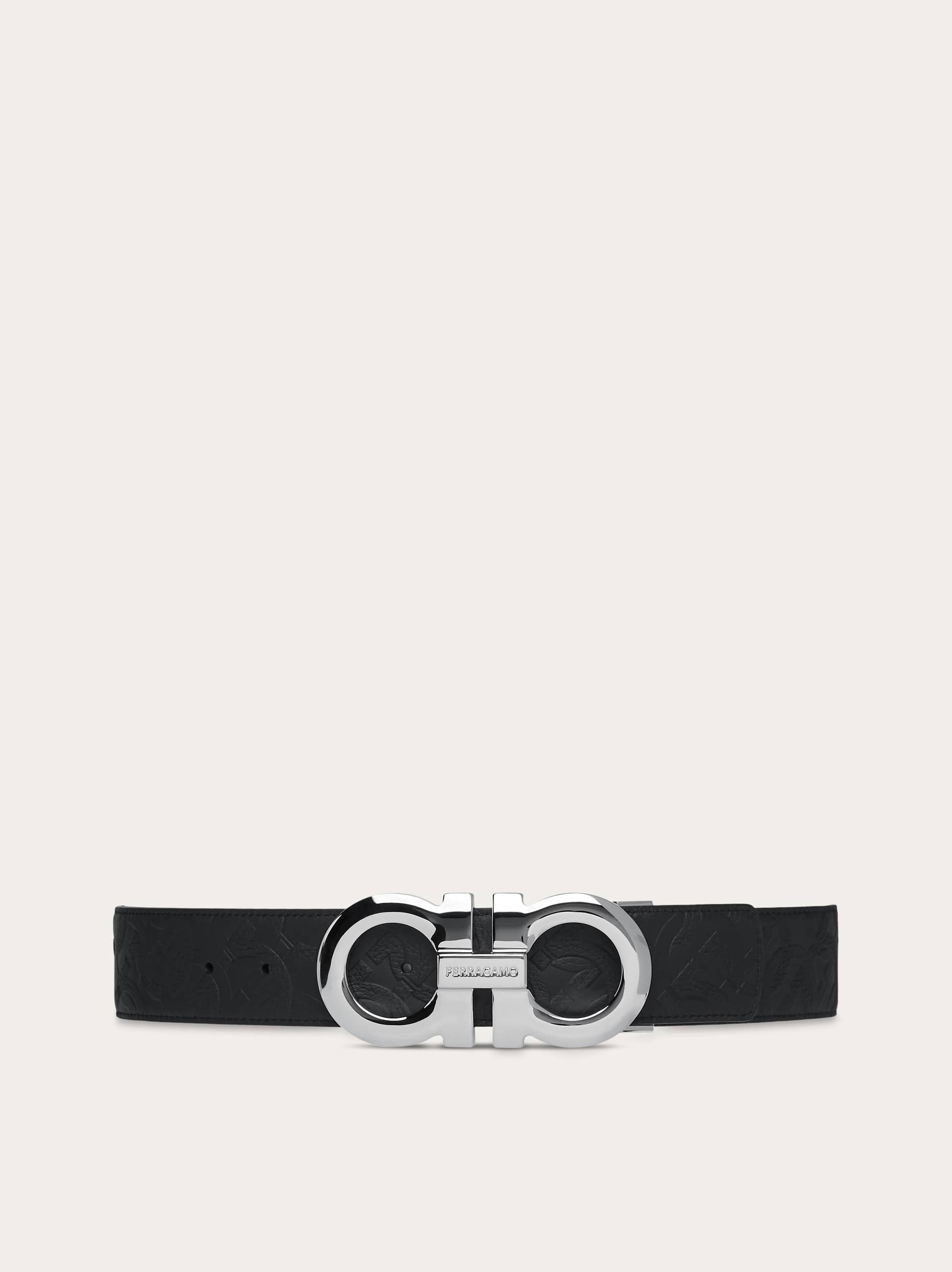 Ferragamo Salvatore Gancini Reversible And Adjustable Belt In Blue