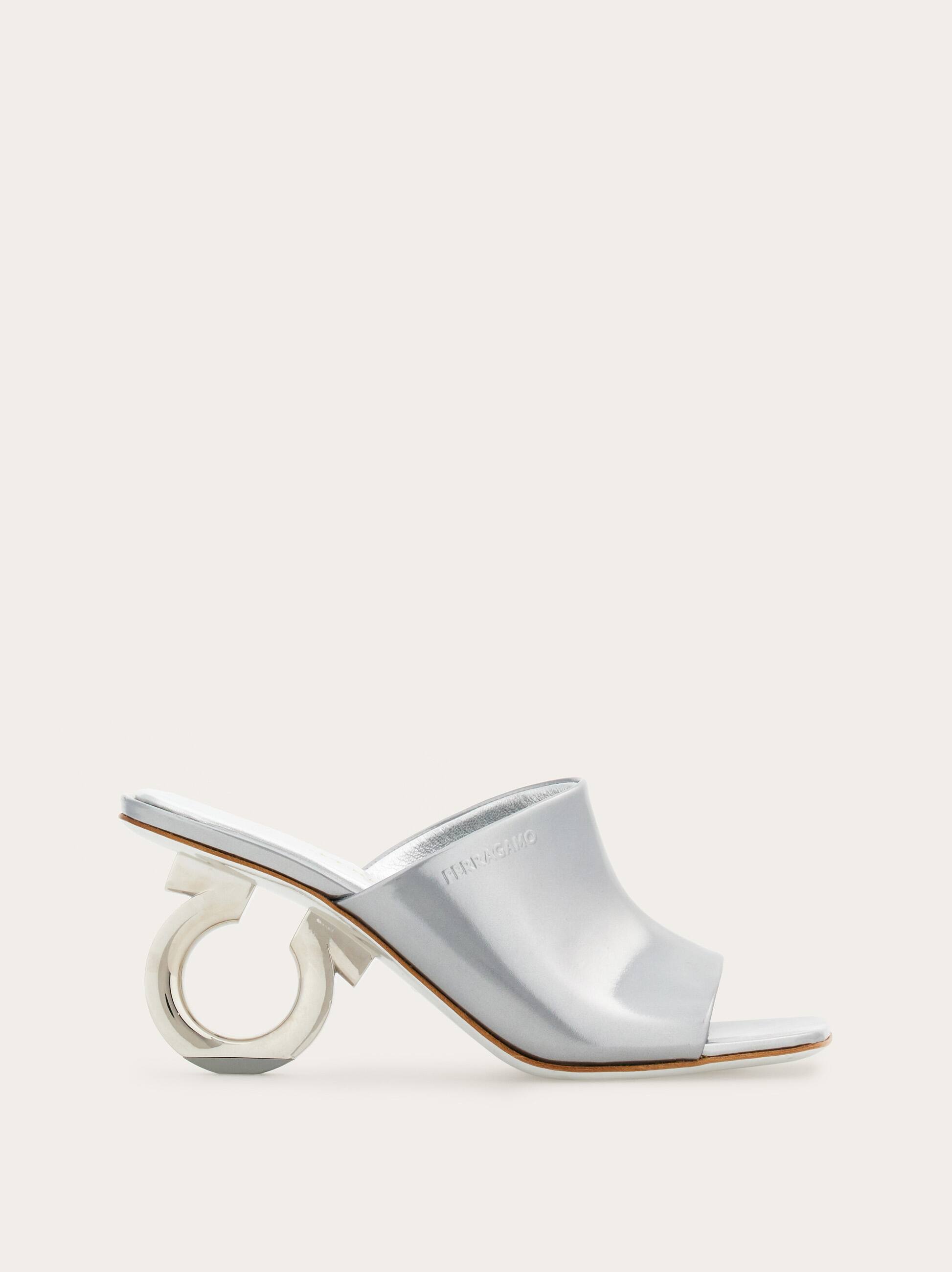 Ferragamo Elina Slide In Silver