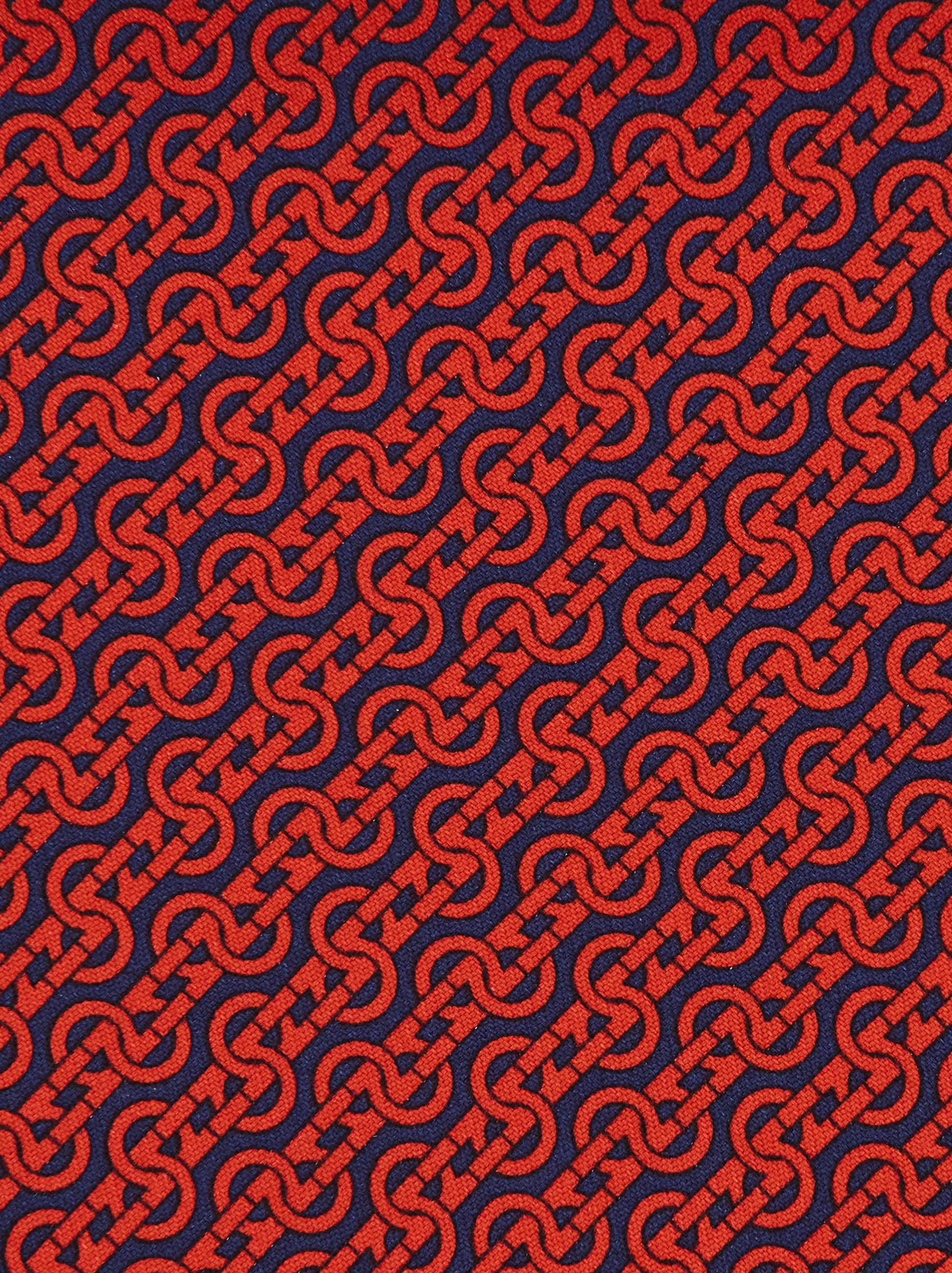  Ferragamo Herren Seidenkrawatte Mit Flechtwerk-print Rot 
