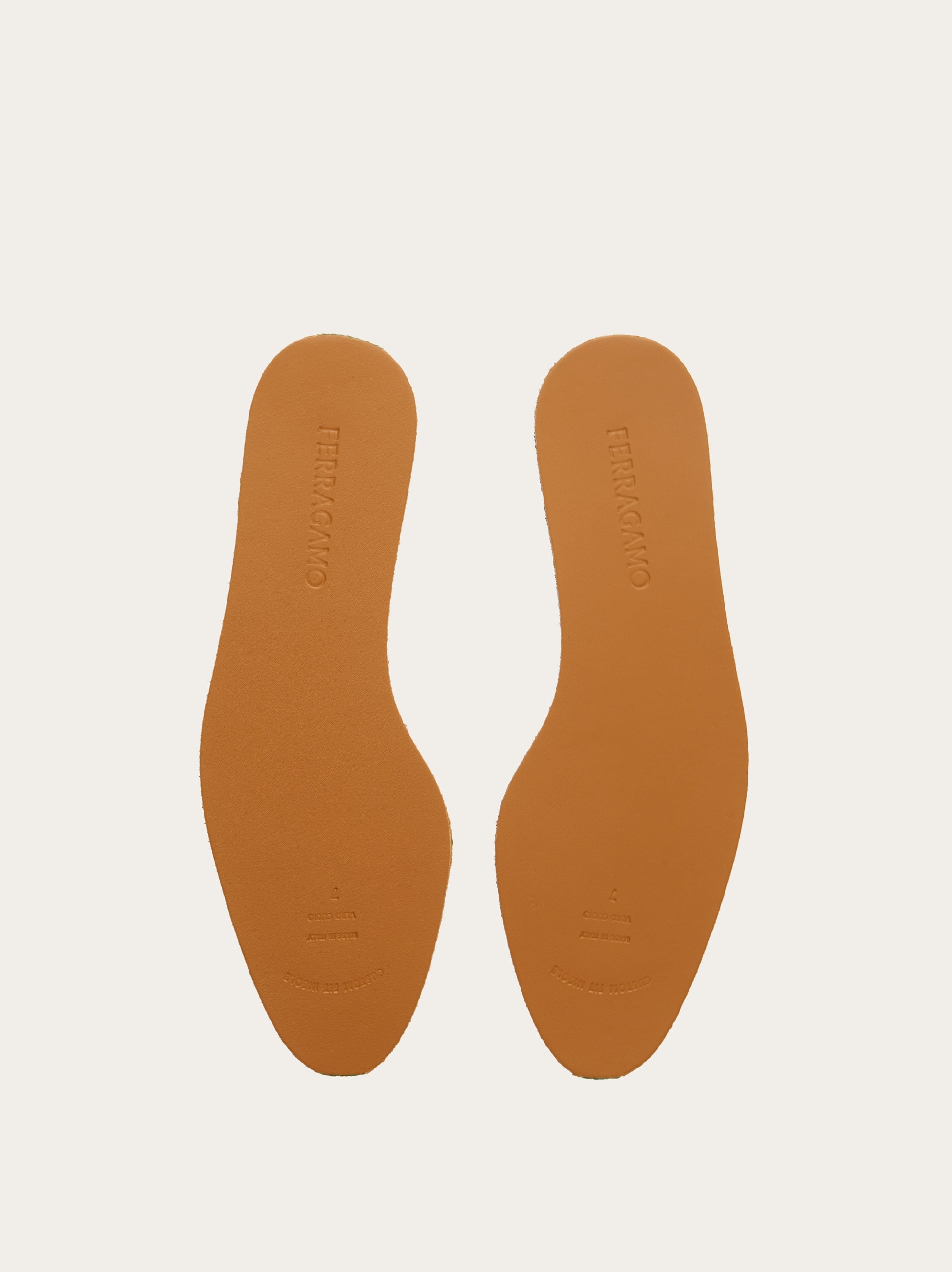 Ferragamo Men Leather removable insole Brown