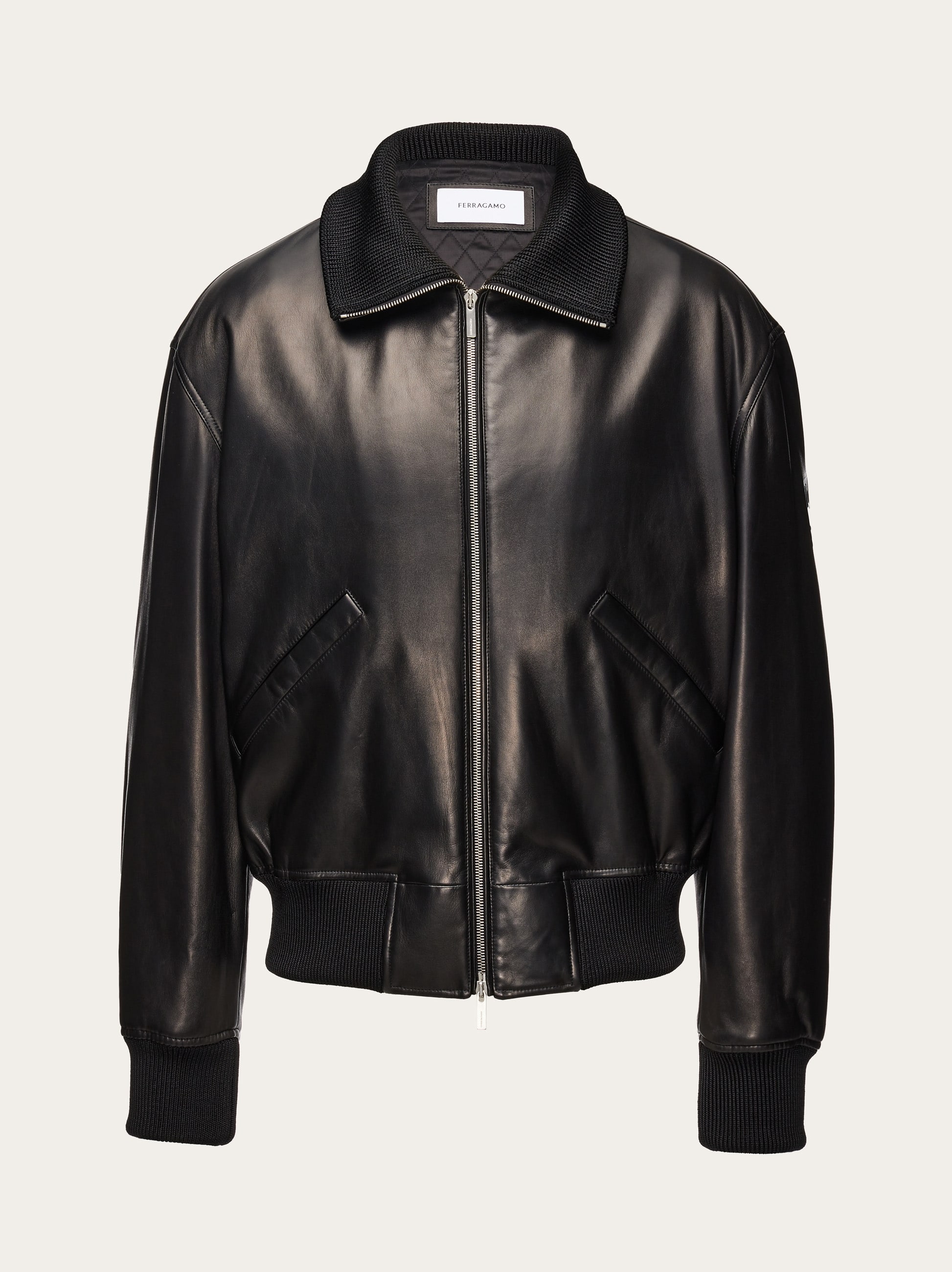 Ferragamo Uomo Blouson in nappa Nero