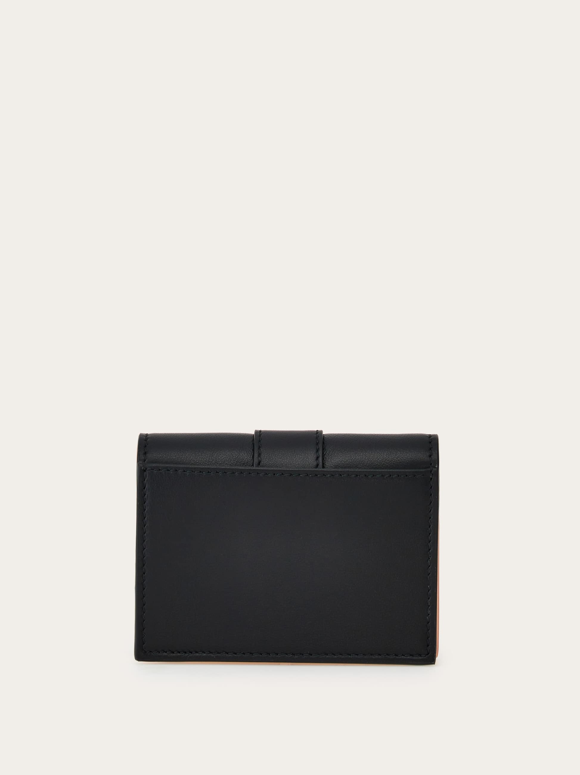  Ferragamo Damen Zweifarbiges Hug Portemonnaie Schwarz 