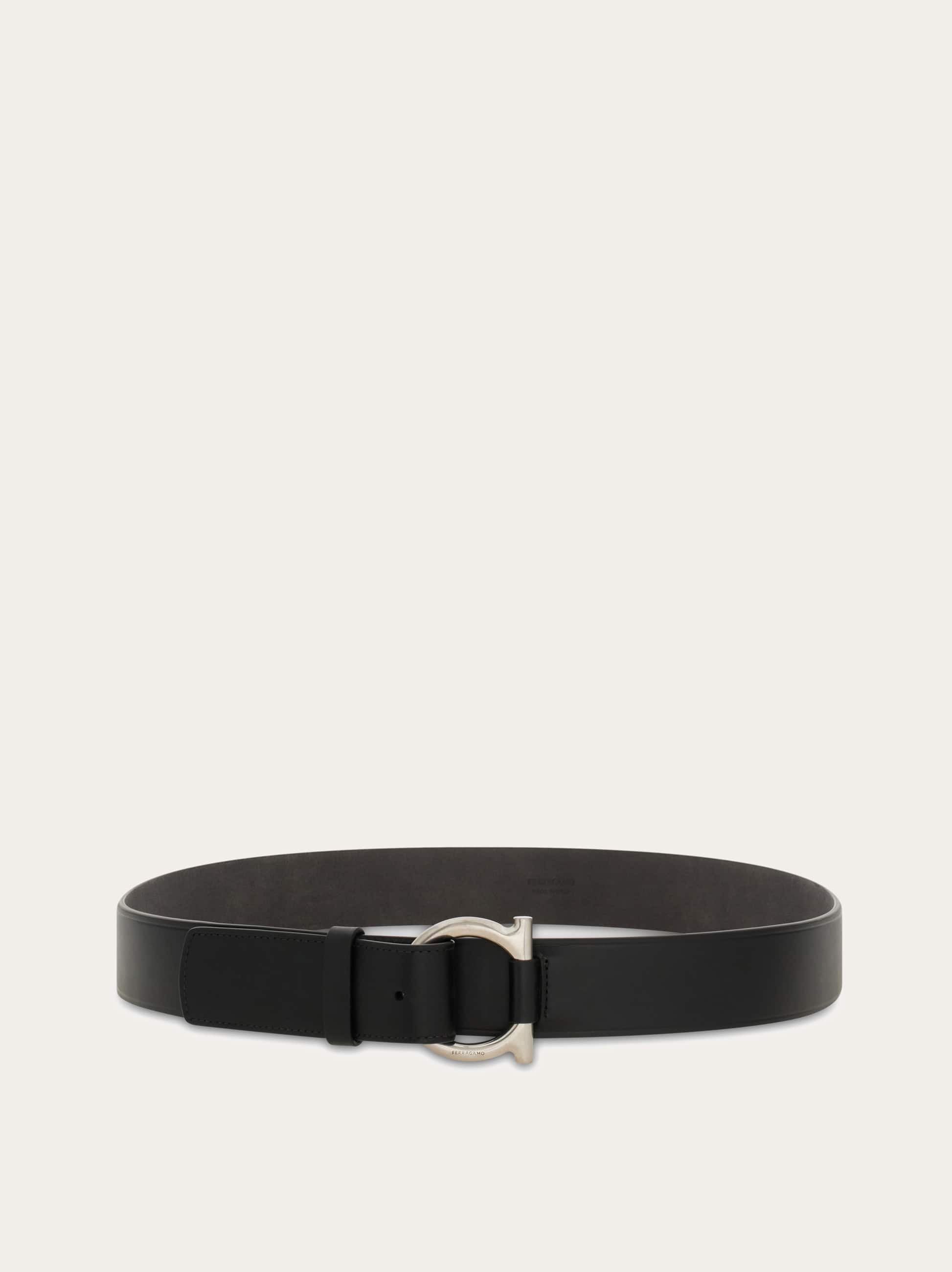  Ferragamo Herren Fester Gürtel Schwarz 
