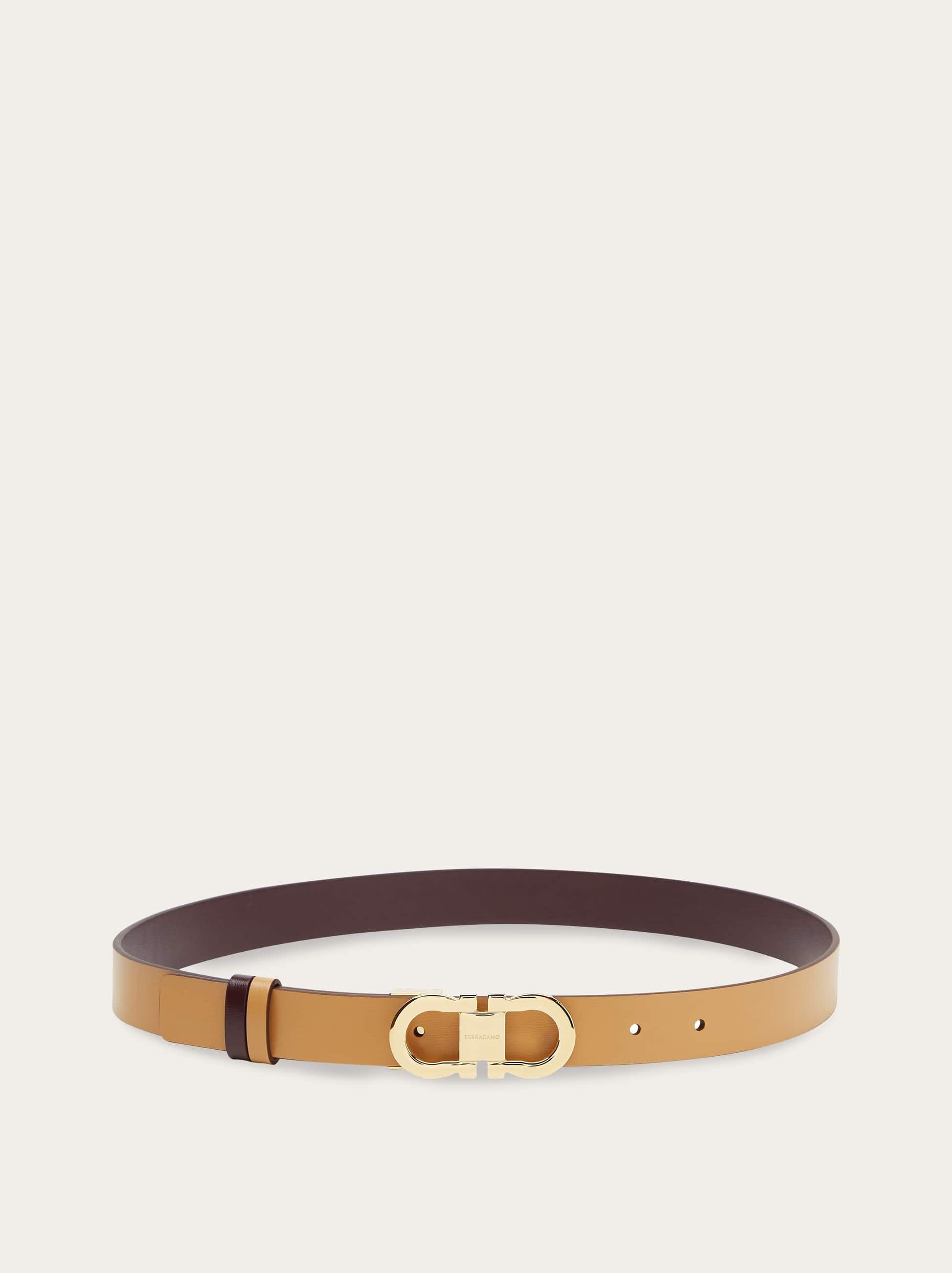 Ferragamo Damen Verstellbarer Gancini-wendegürtel Beige 