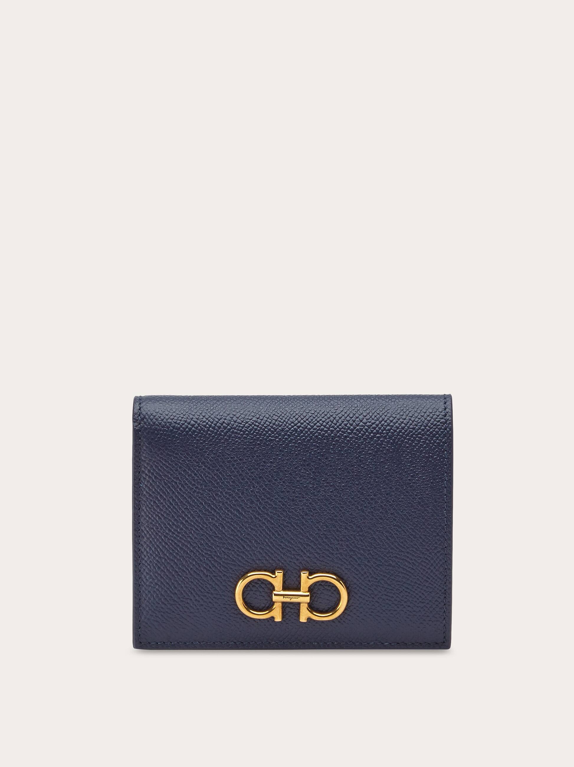 Ferragamo Donna Portafoglio compatto Gancini Blu