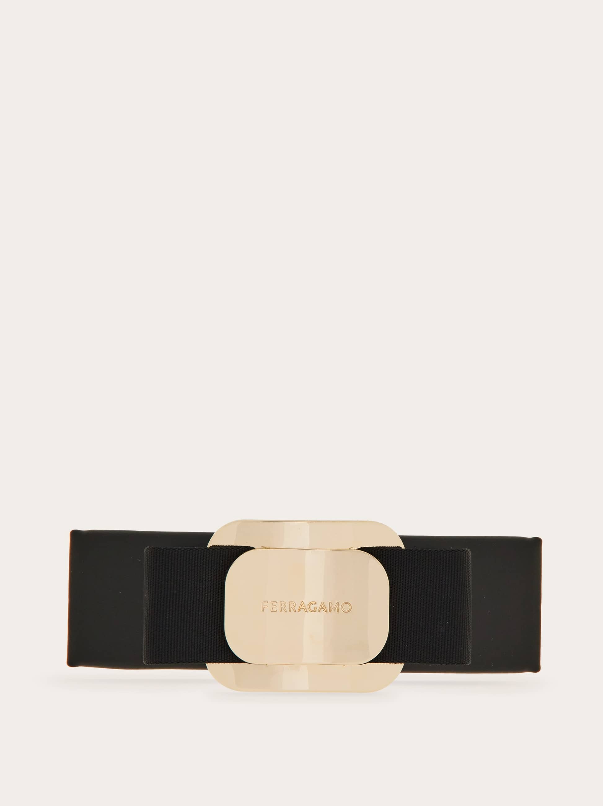 Ferragamo Hair Clip With New Vara Plate In Black