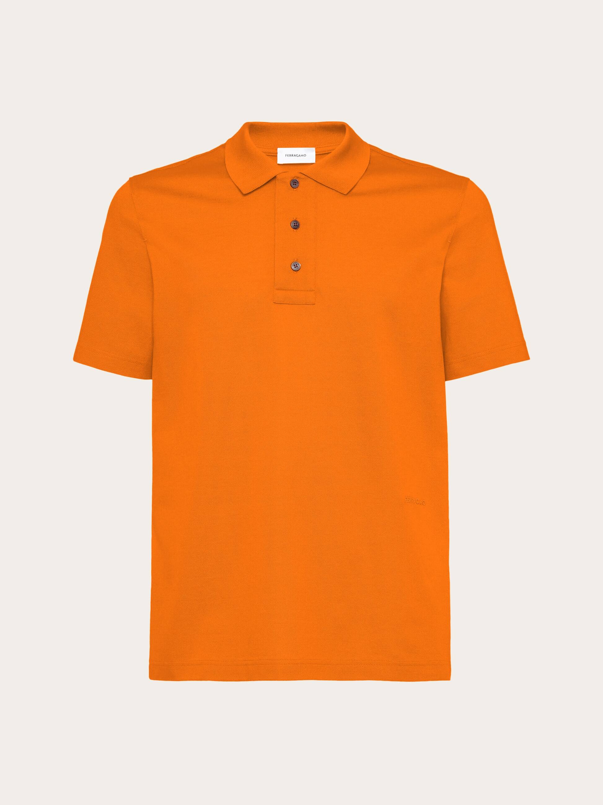 Shop Ferragamo Polo Shirt In Orange