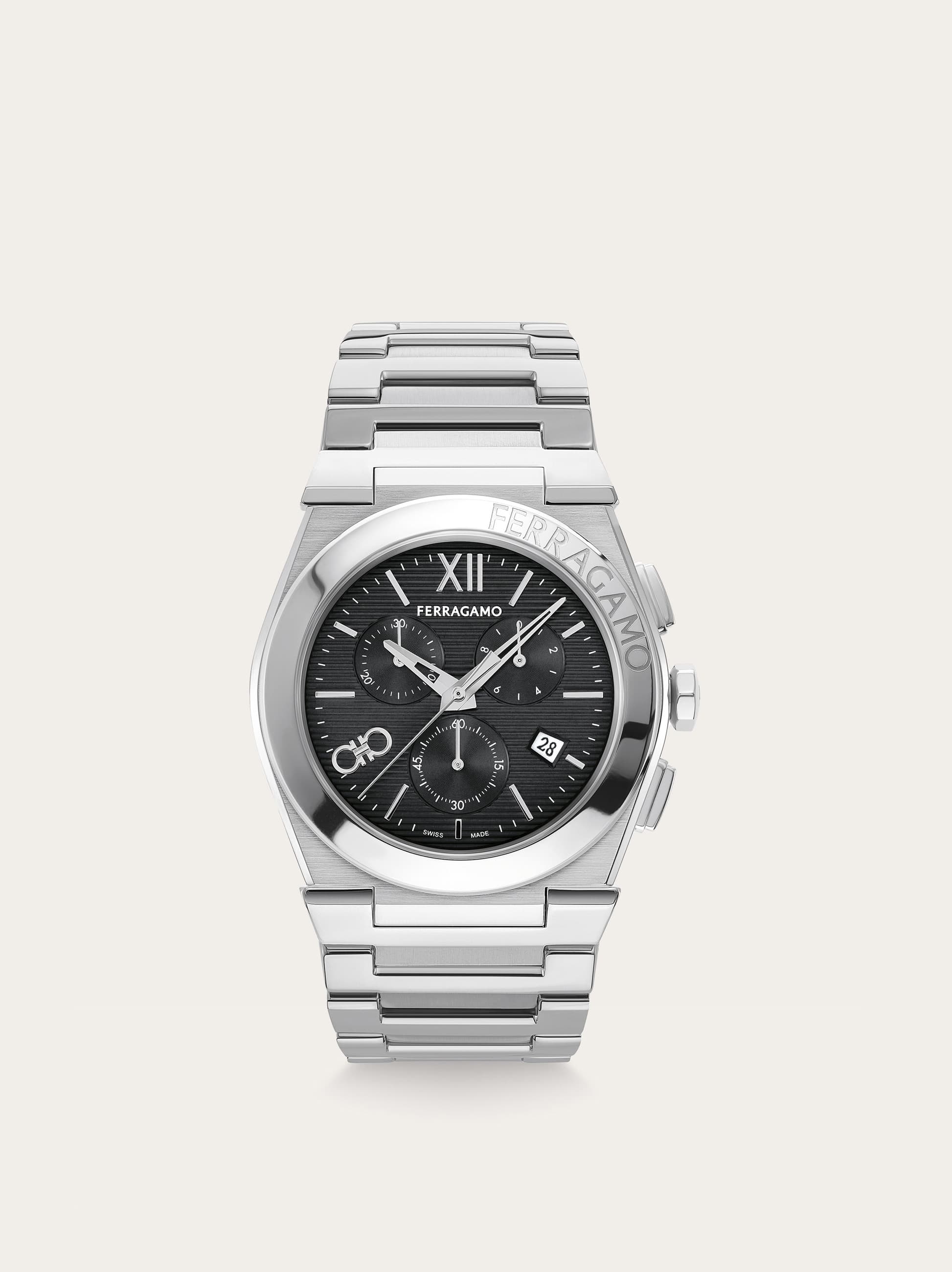 Ferragamo Vega Chrono 42mm In Black