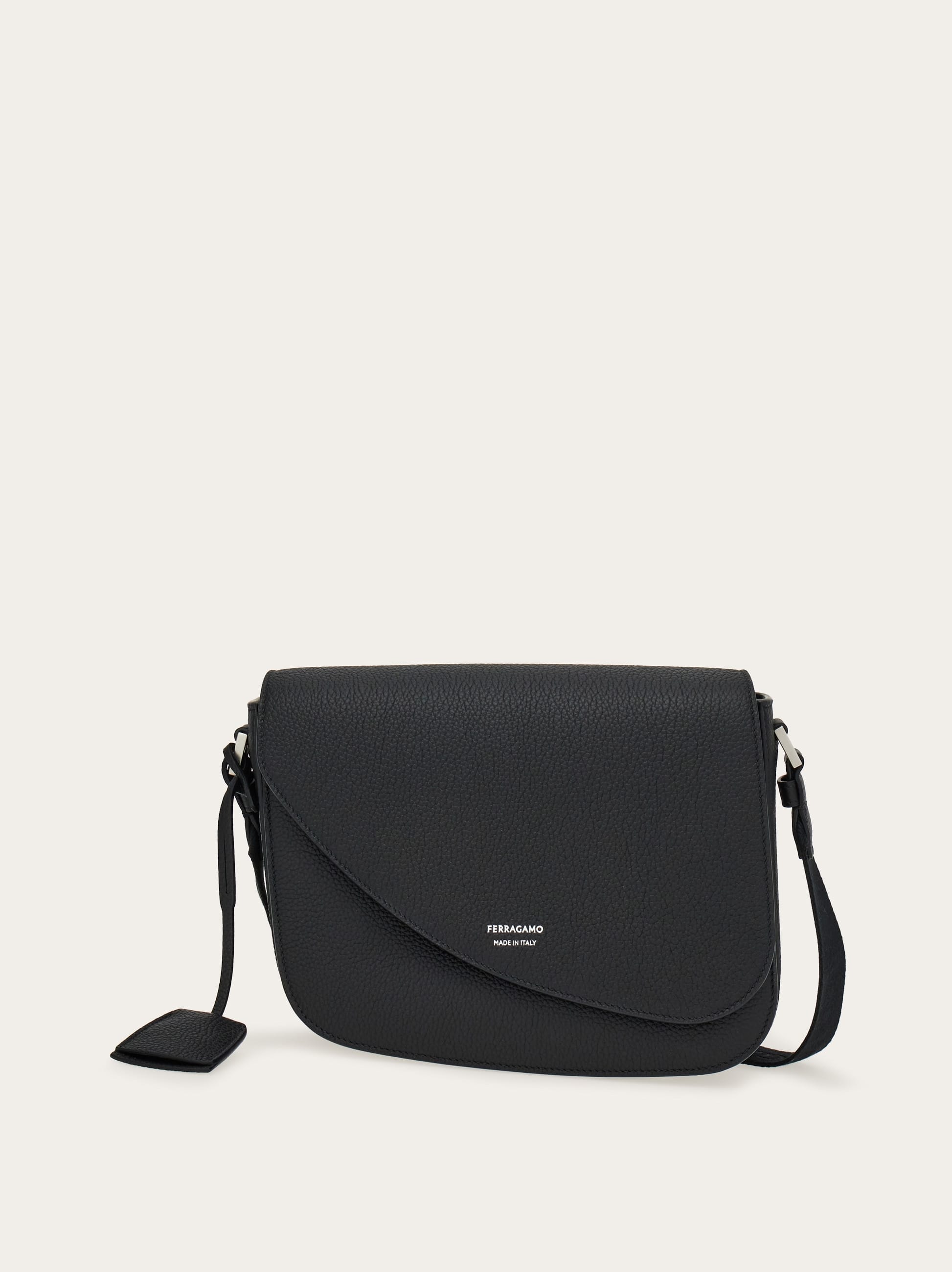 Ferragamo Uomo Borsa a tracolla Fiamma (M) Nero