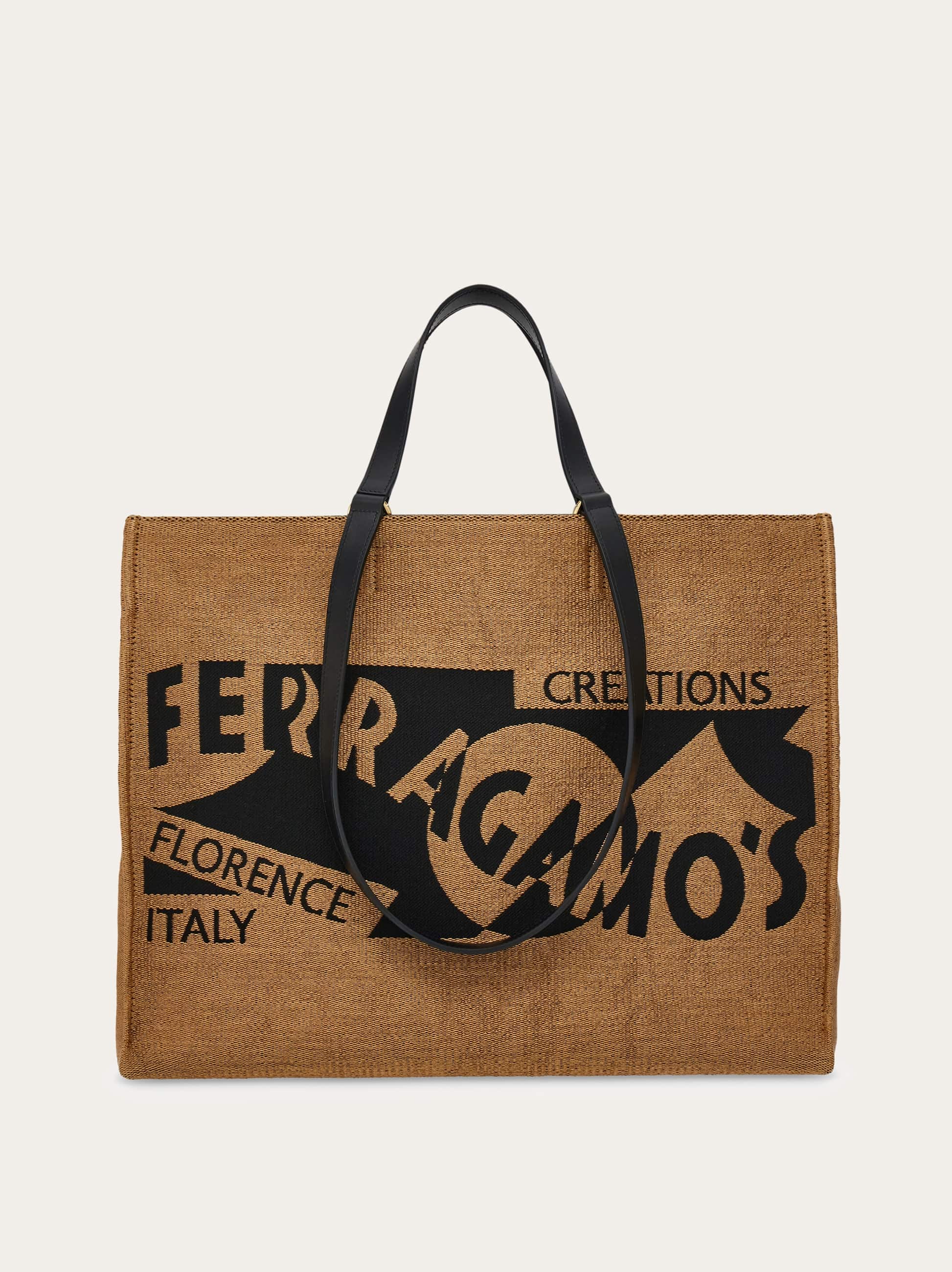 Ferragamo Donna Tote bag con logo (L) Arancione