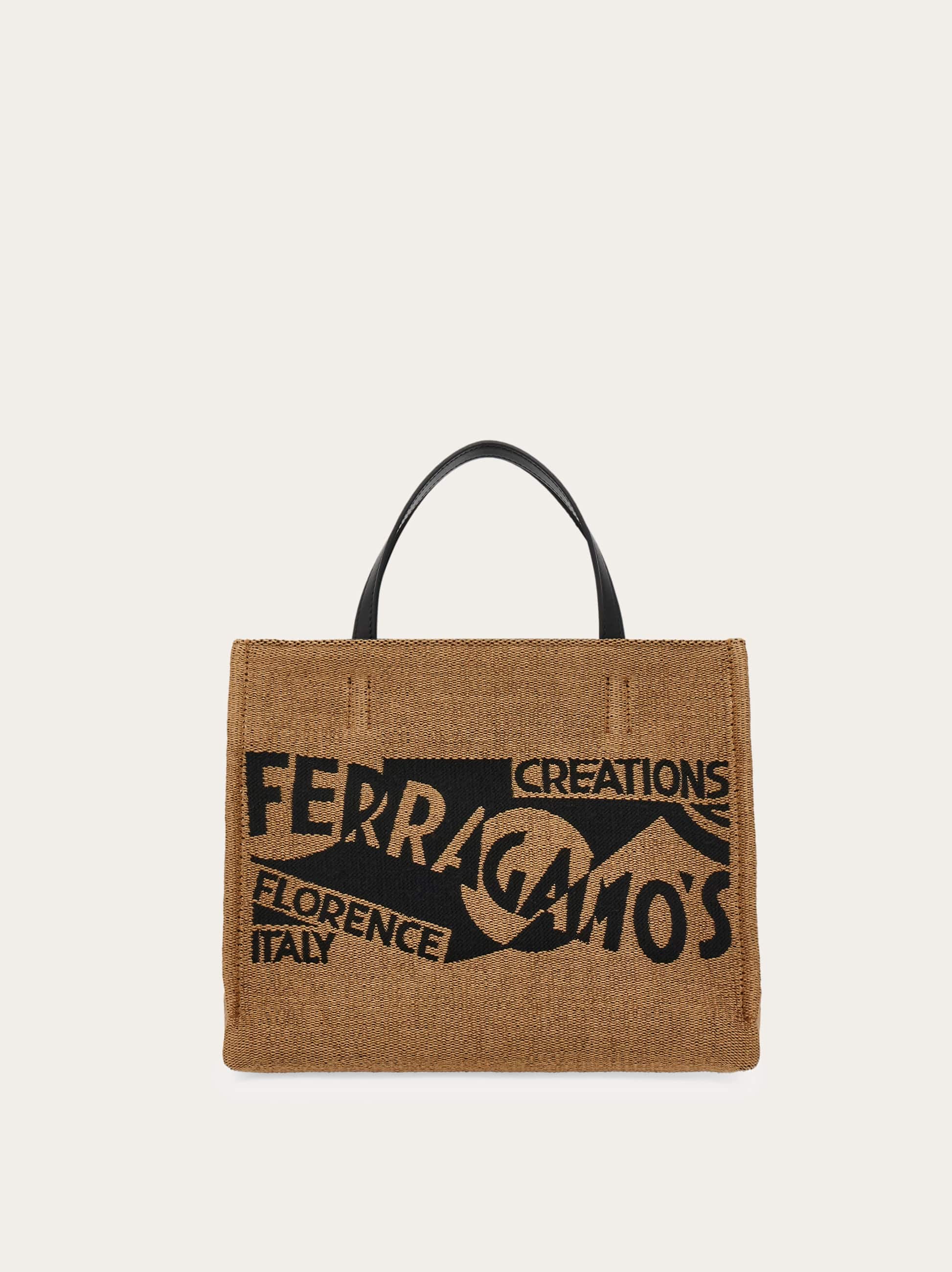 Ferragamo Donna Tote bag con logo (S) Arancione