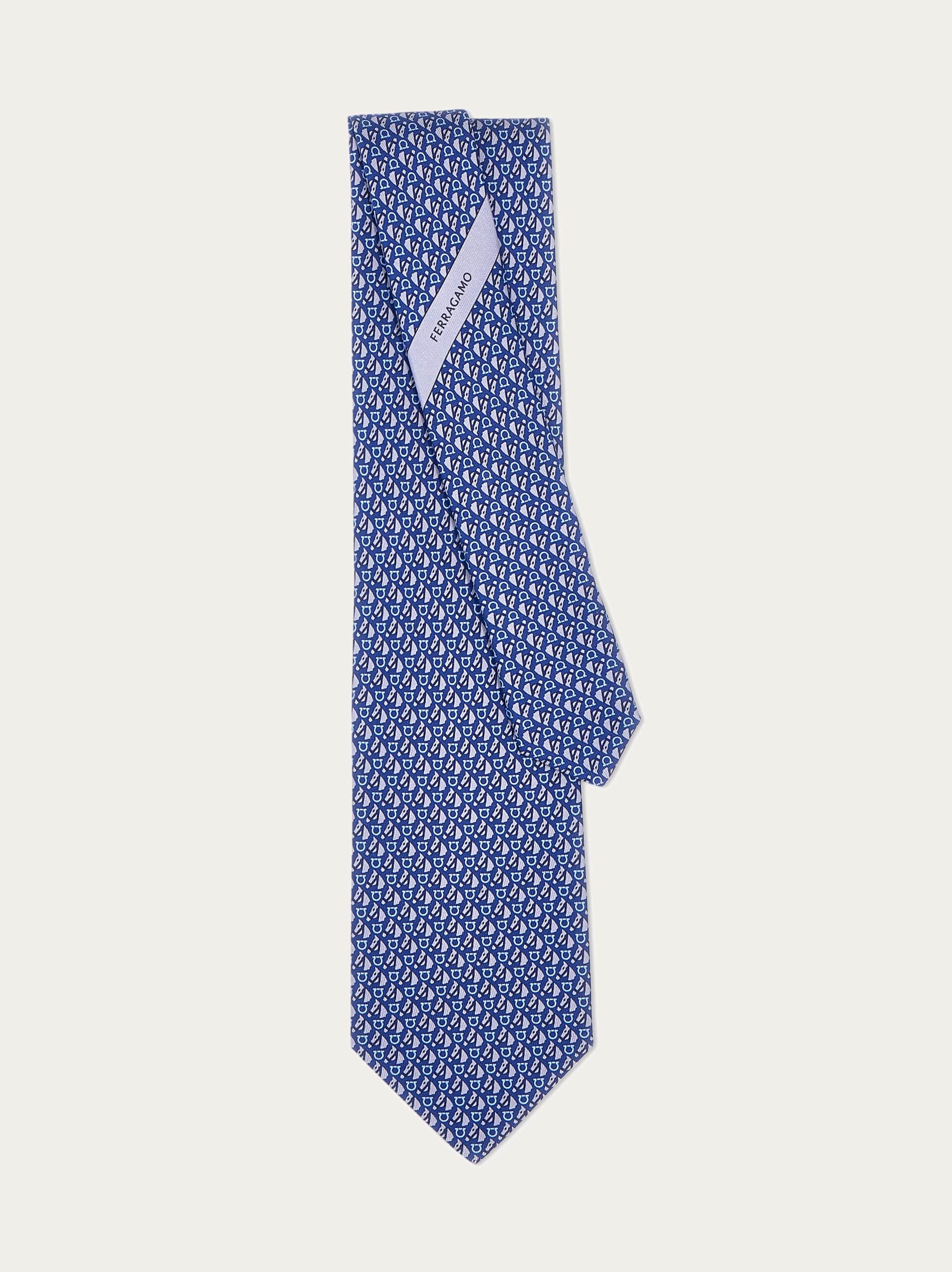  Ferragamo Herren Seidenkrawatte Mit Reitsport-print Blau 