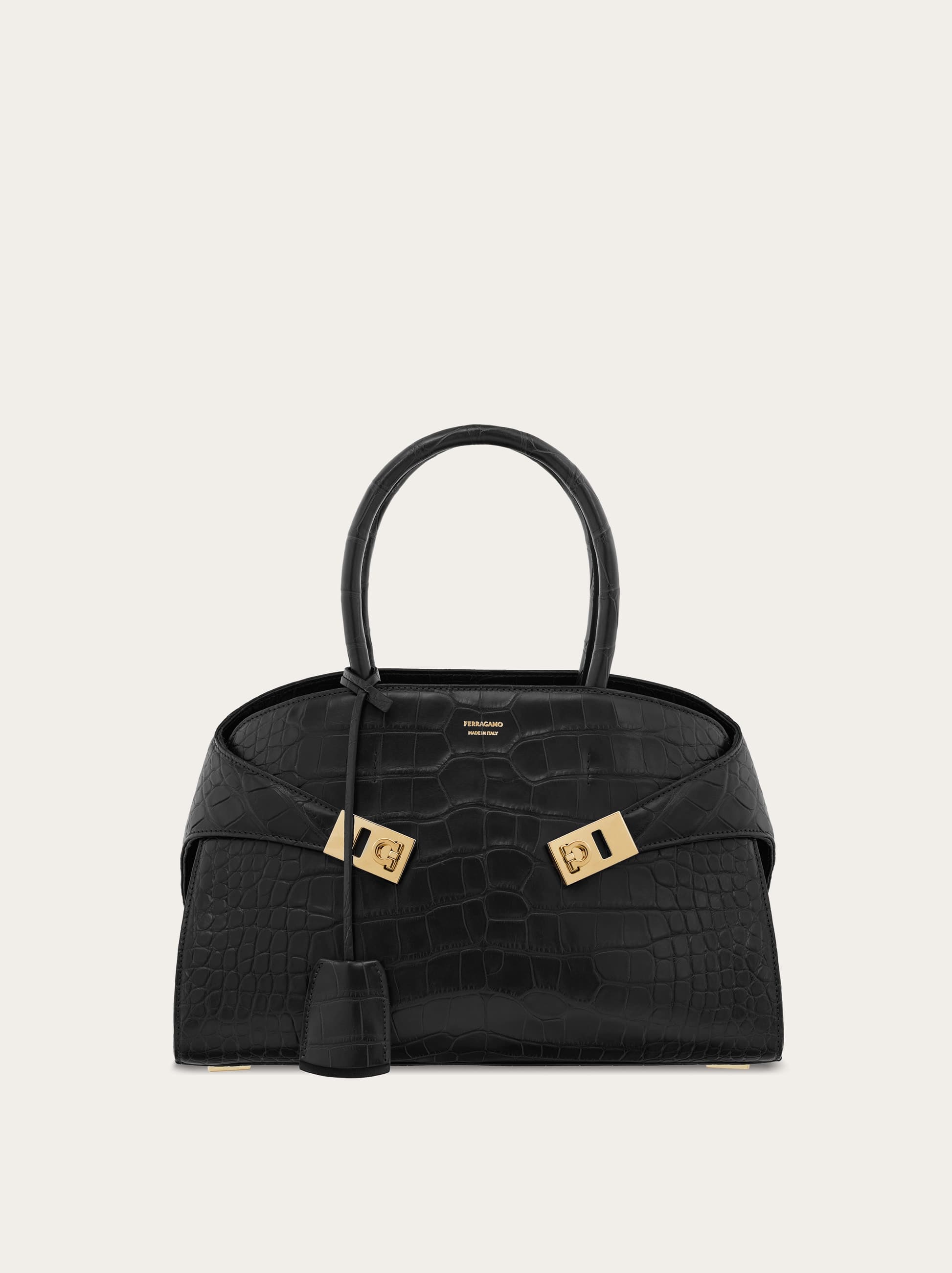 Ferragamo Donna Borsa a mano Hug (M) Nero