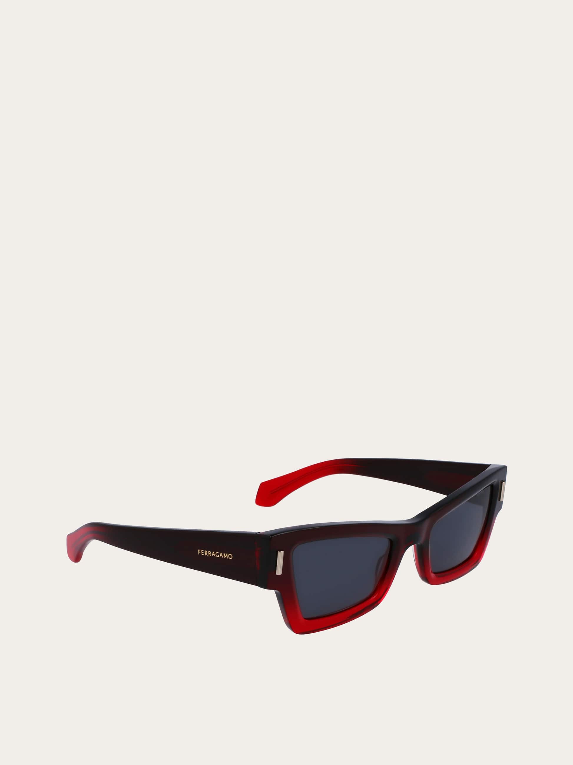  Ferragamo Damen Rechteckige Sonnenbrillen Rot 