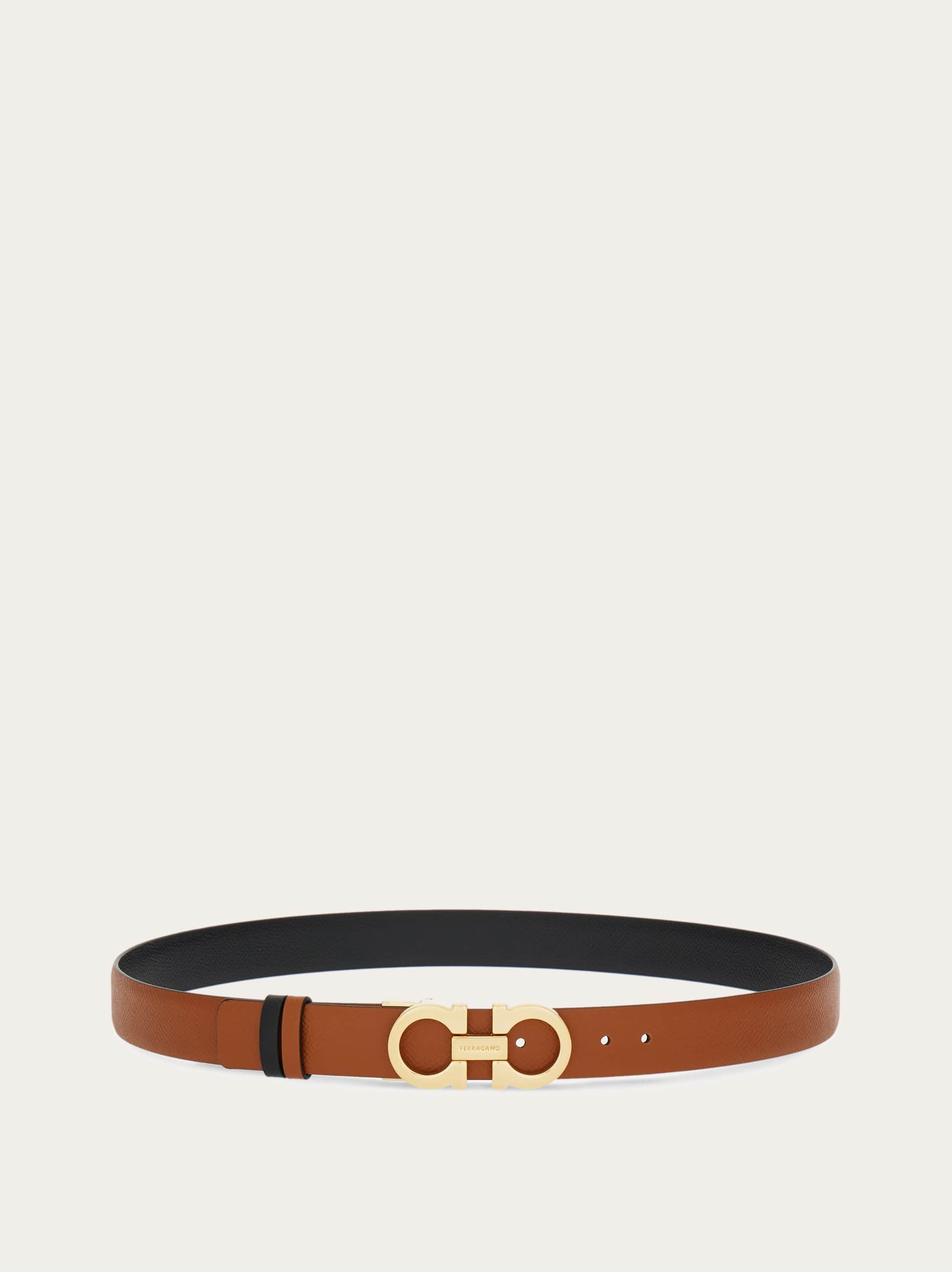  Ferragamo Damen Verstellbarer Gancini Wendegürtel Braun 