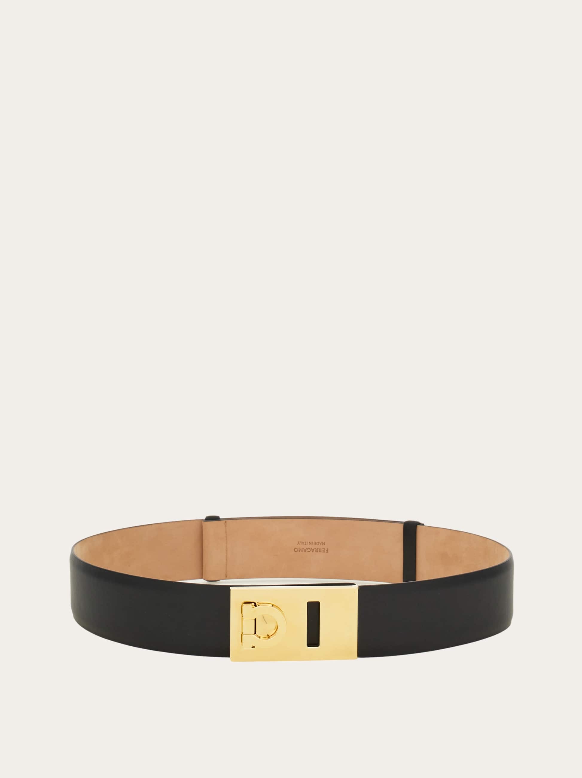  Ferragamo Damen Verstellbarer Hug Gürtel Schwarz 