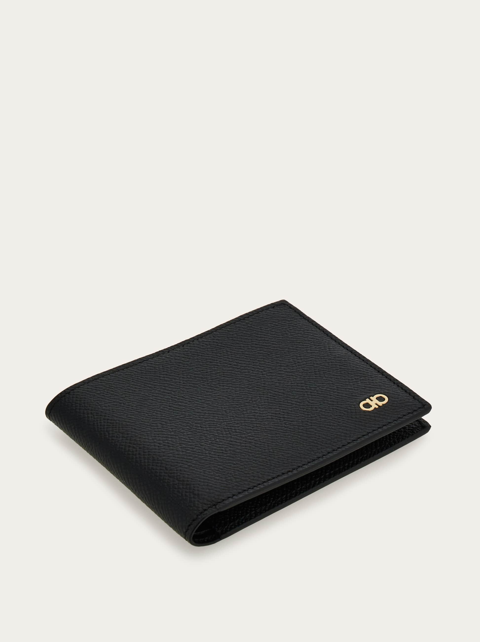  Ferragamo Herren Gancini Brieftasche Schwarz 