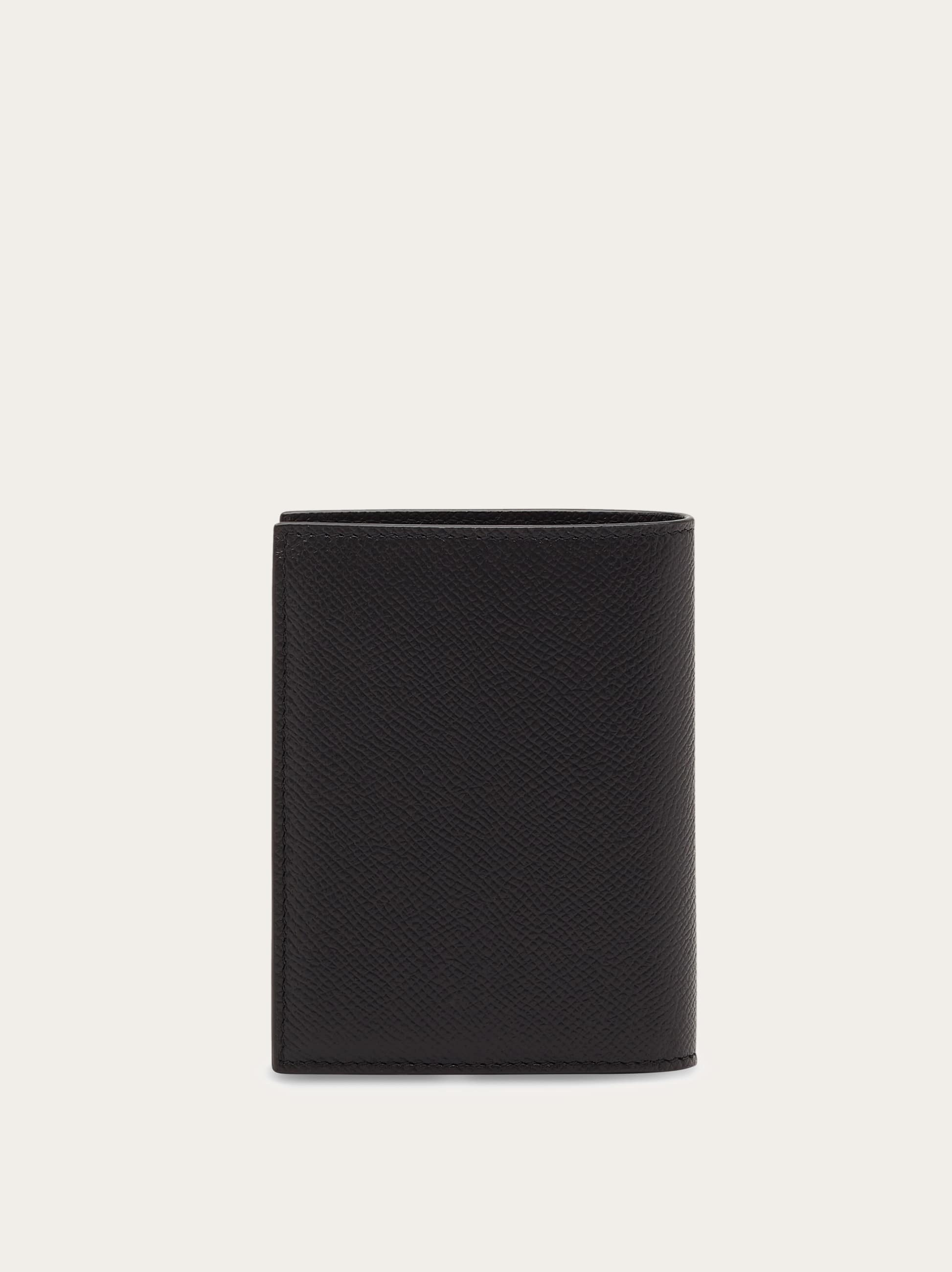  Ferragamo Men Gancini Compact Wallet Black 