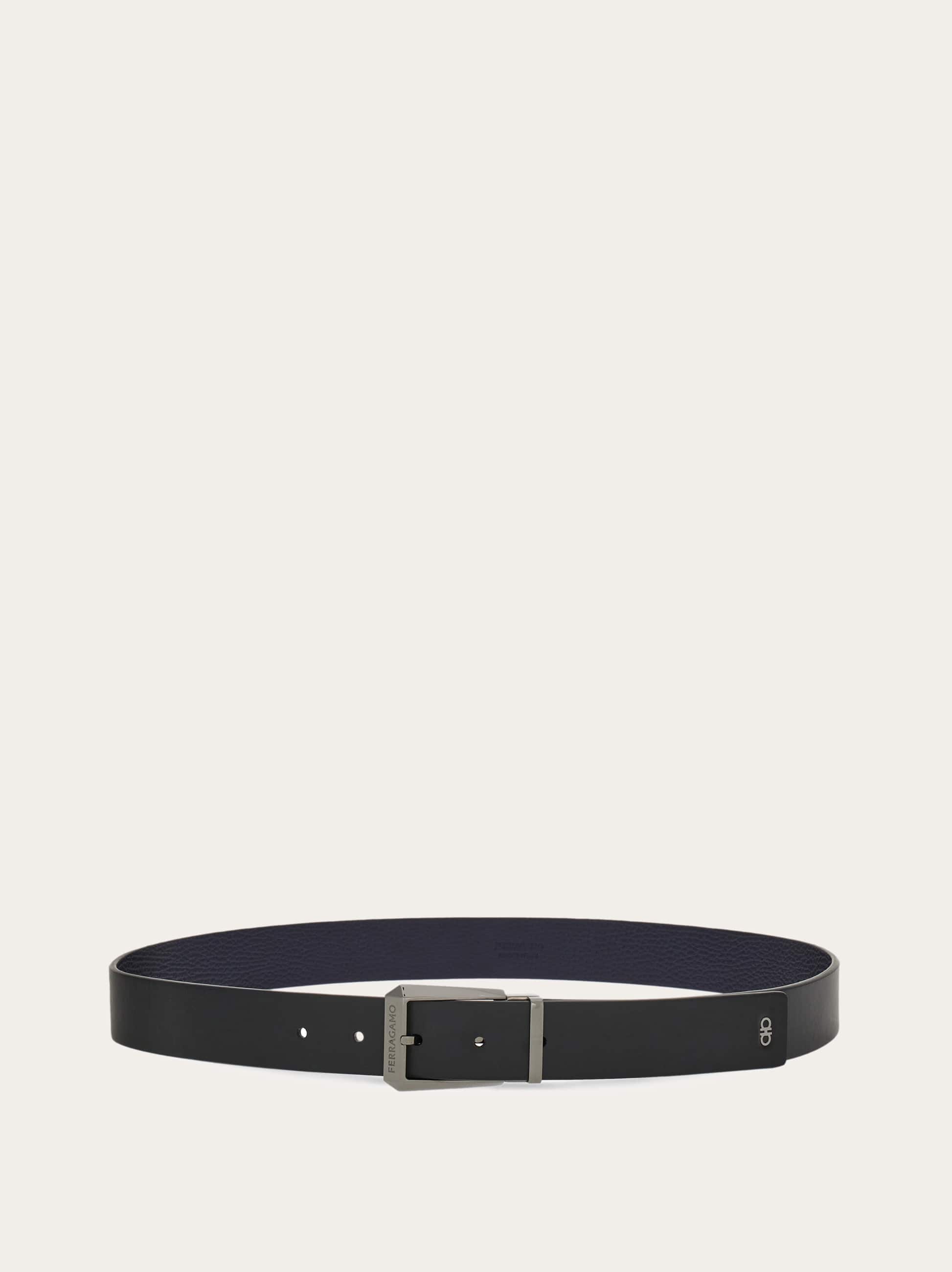  Ferragamo Herren Verstellbarer Wendegürtel Schwarz 
