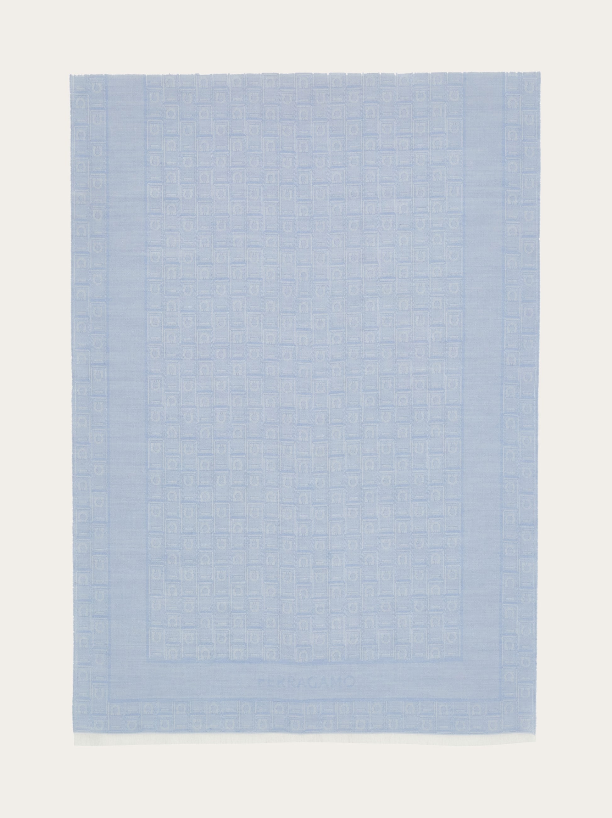 Ferragamo Uomo Stola jacquard Gancini Monogram Blu