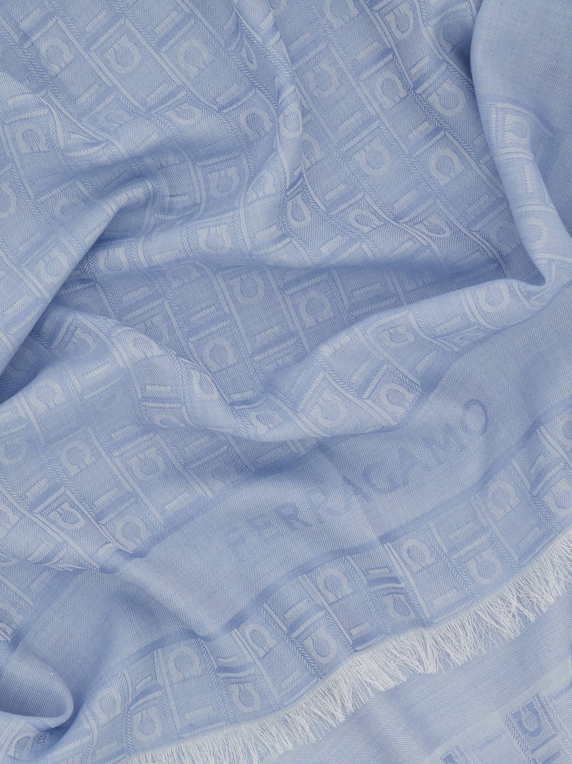  Ferragamo Herren Jacquard-stola Mit Gancini-monogramm Blau 