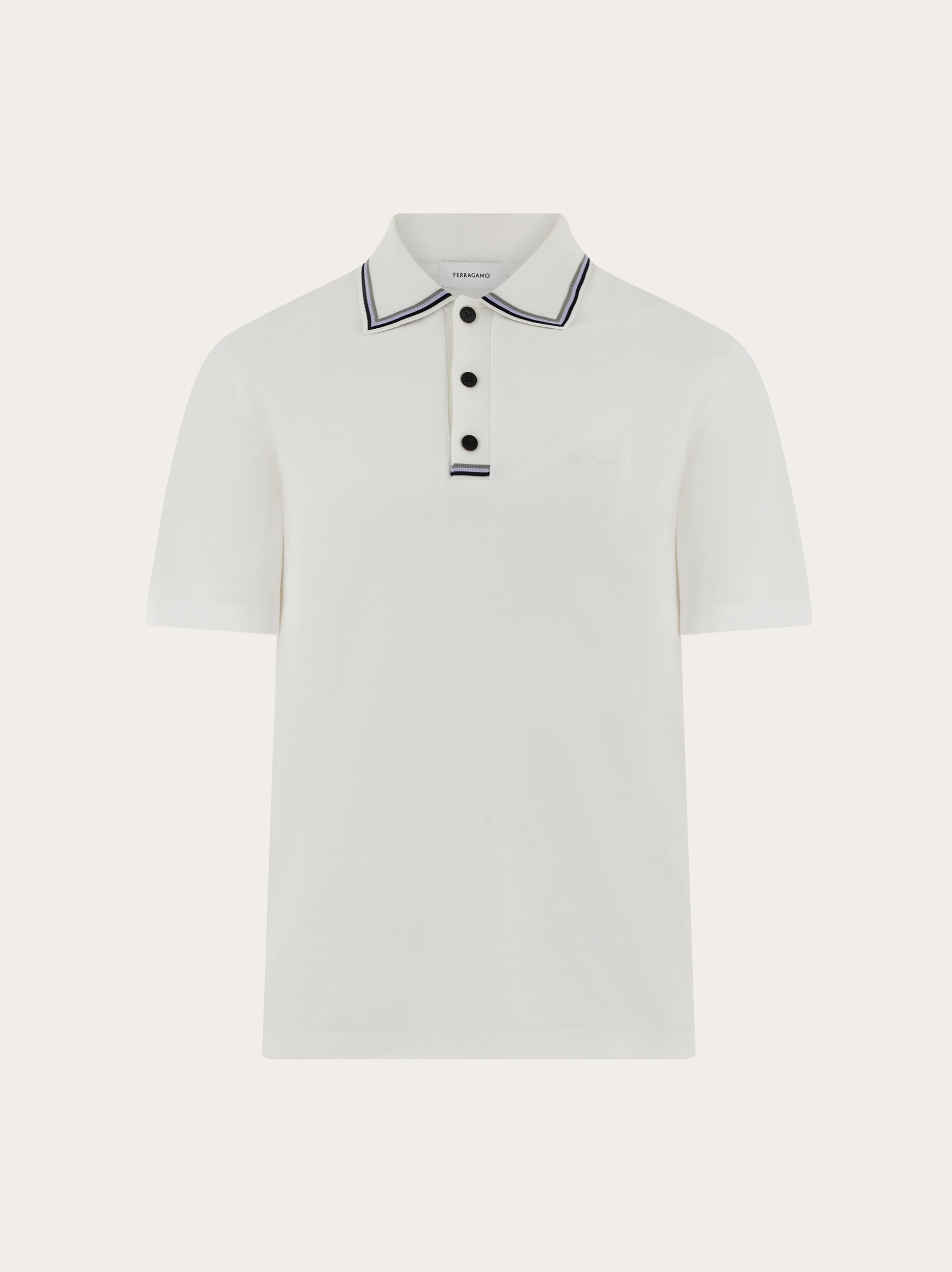 Ferragamo Uomo Polo a manica corta Bianco