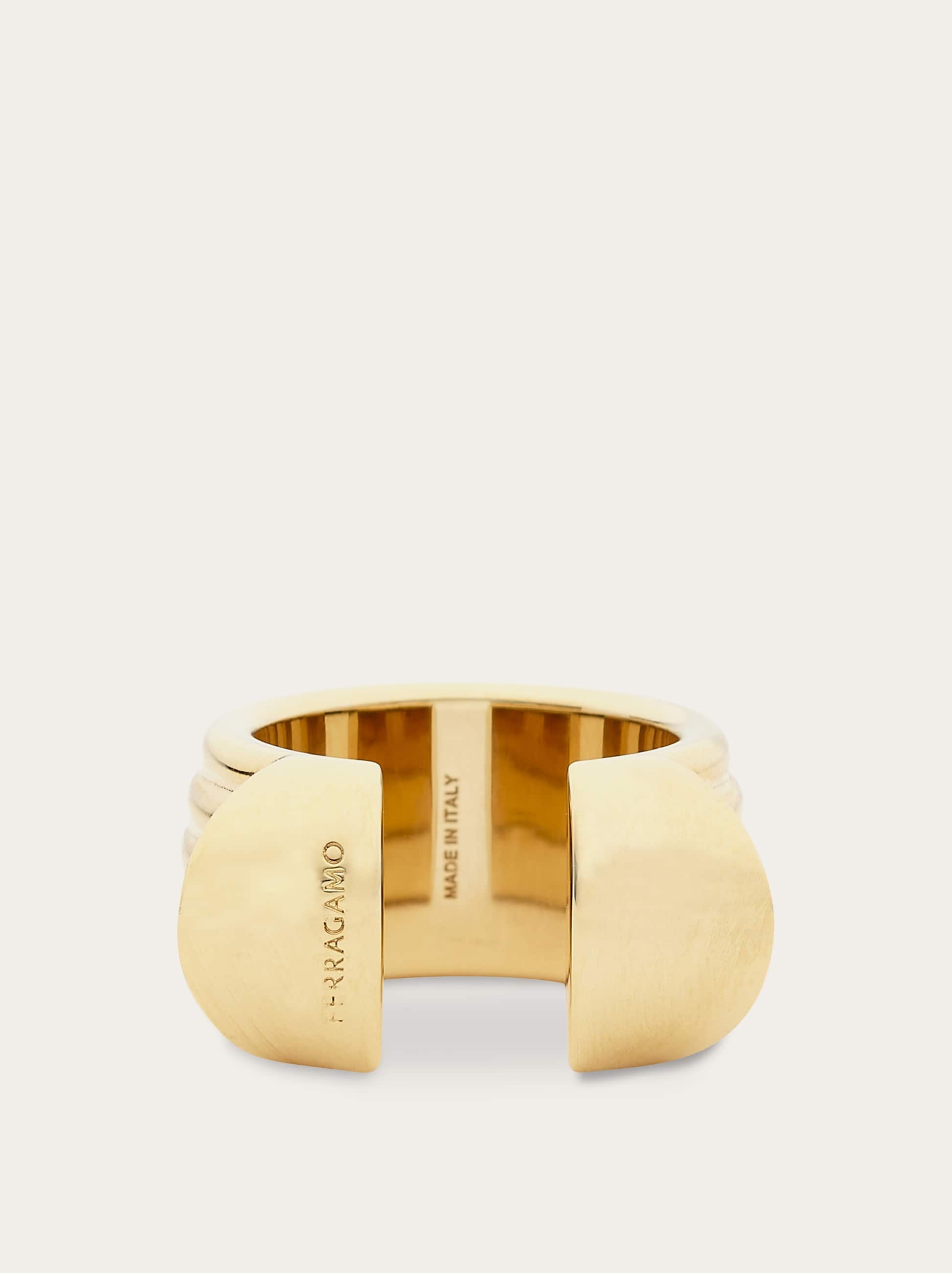 Ferragamo Gancini Ring - Mis 54 In Gold