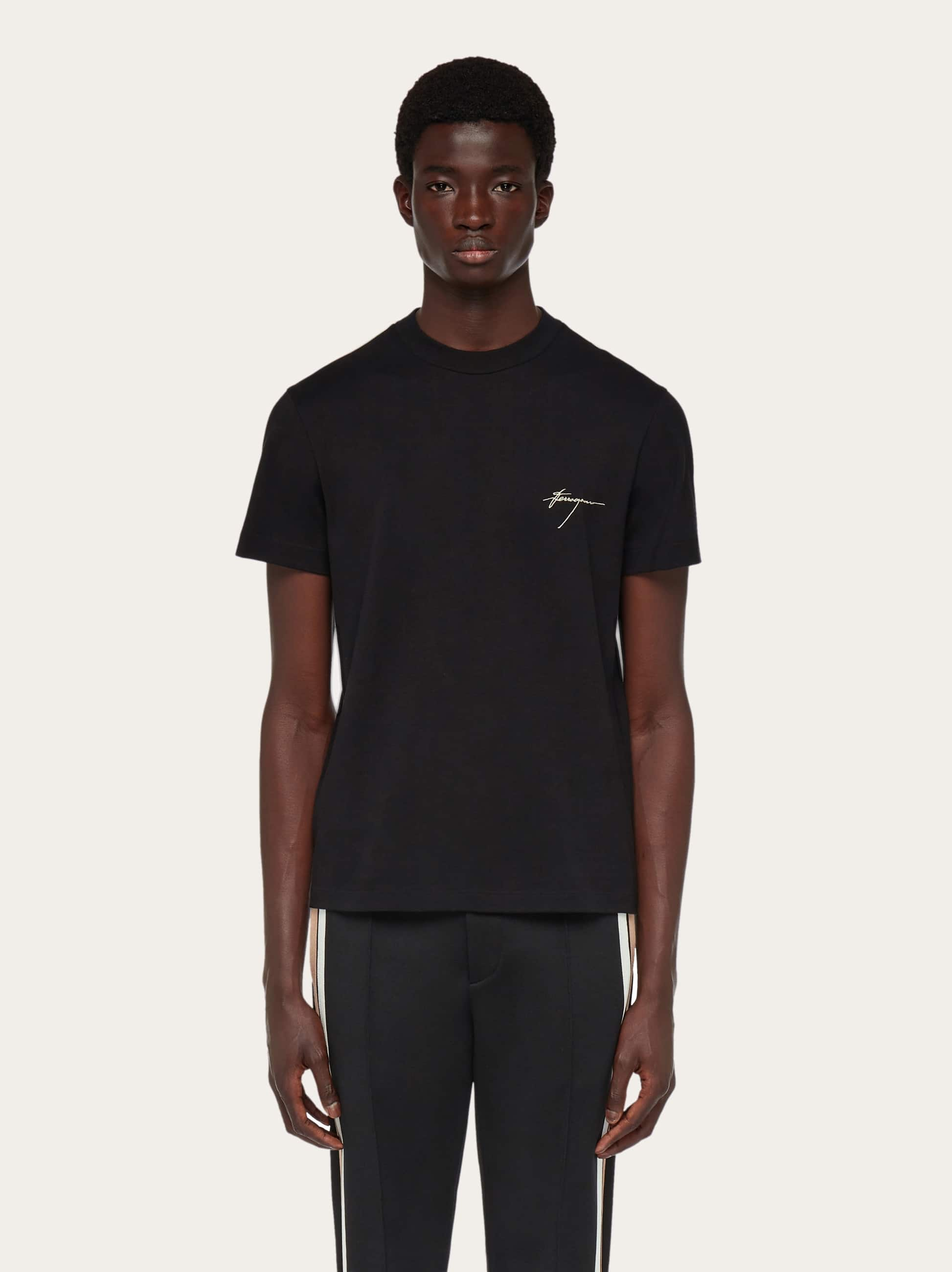 Shop Ferragamo Herren Sportliches T-shirt In Black