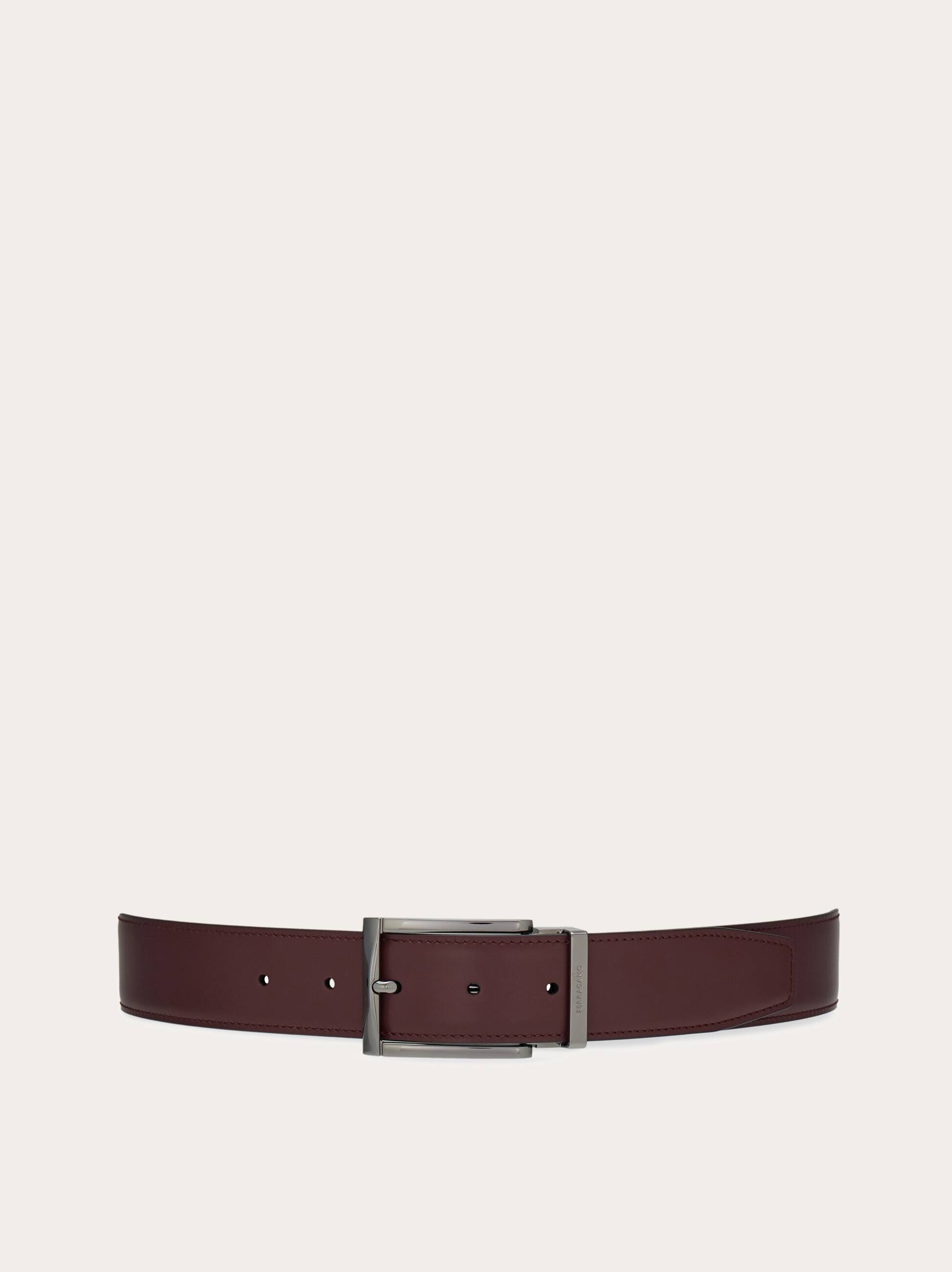 Ferragamo Uomo Cintura reversibile e regolabile Rosso