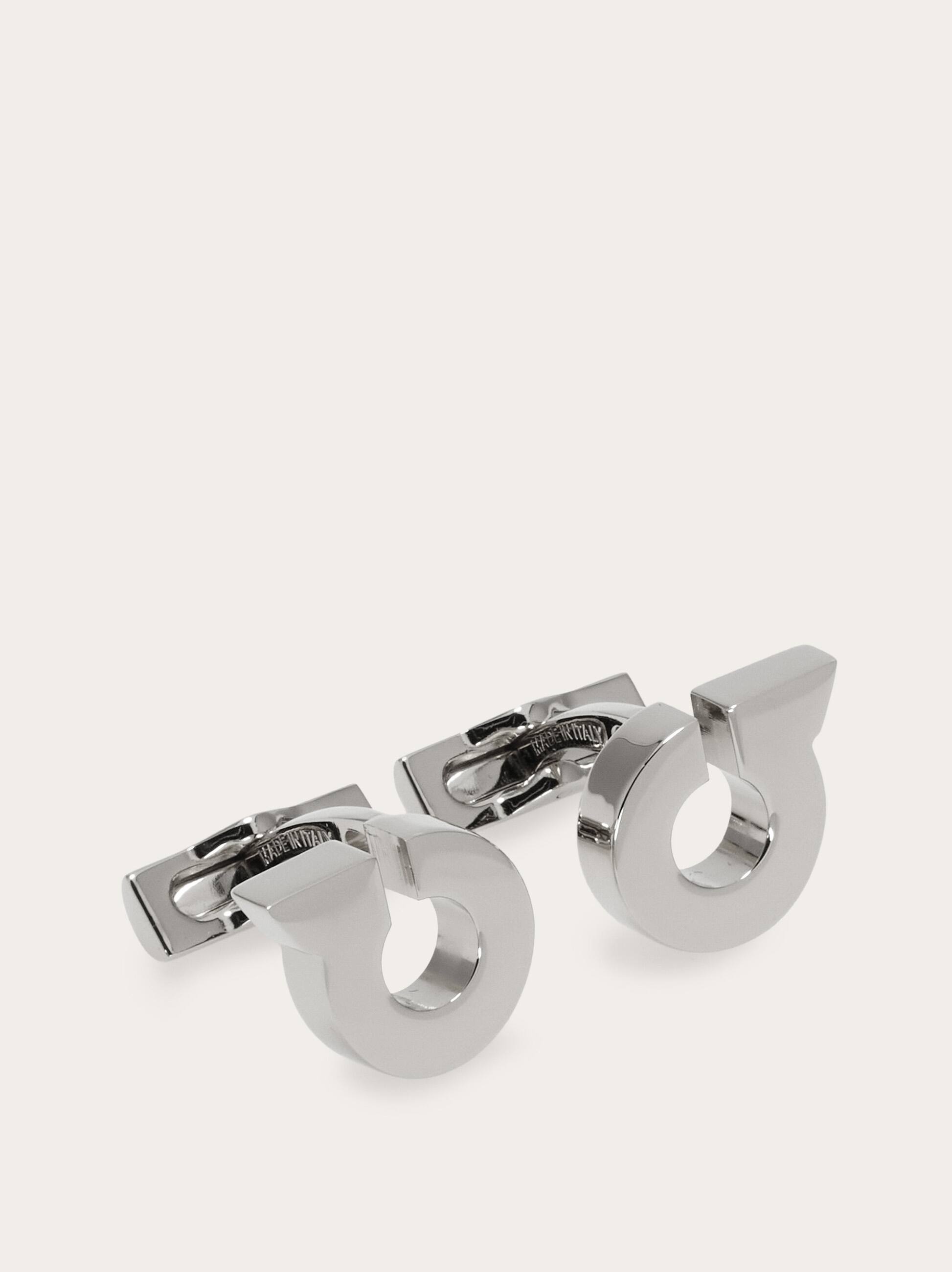  Ferragamo Herren Gancini Manschettenknöpfe Silber 