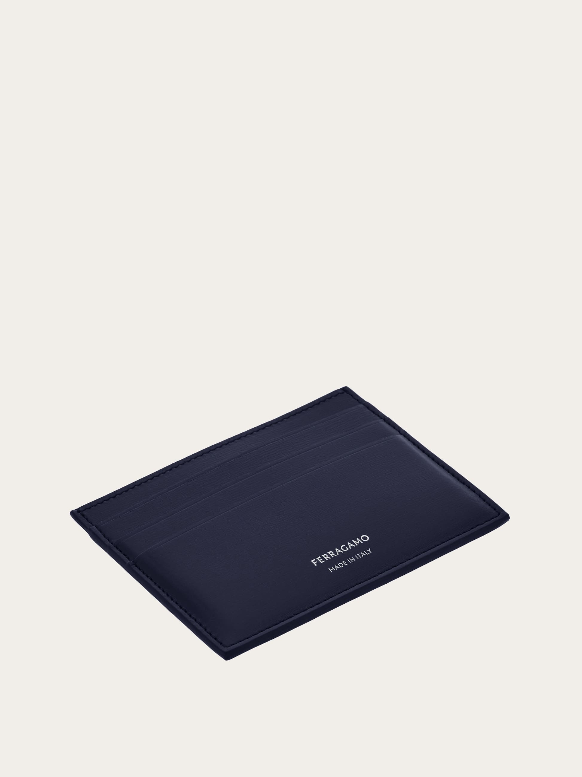 Ferragamo Credit Card Holder In Blue
