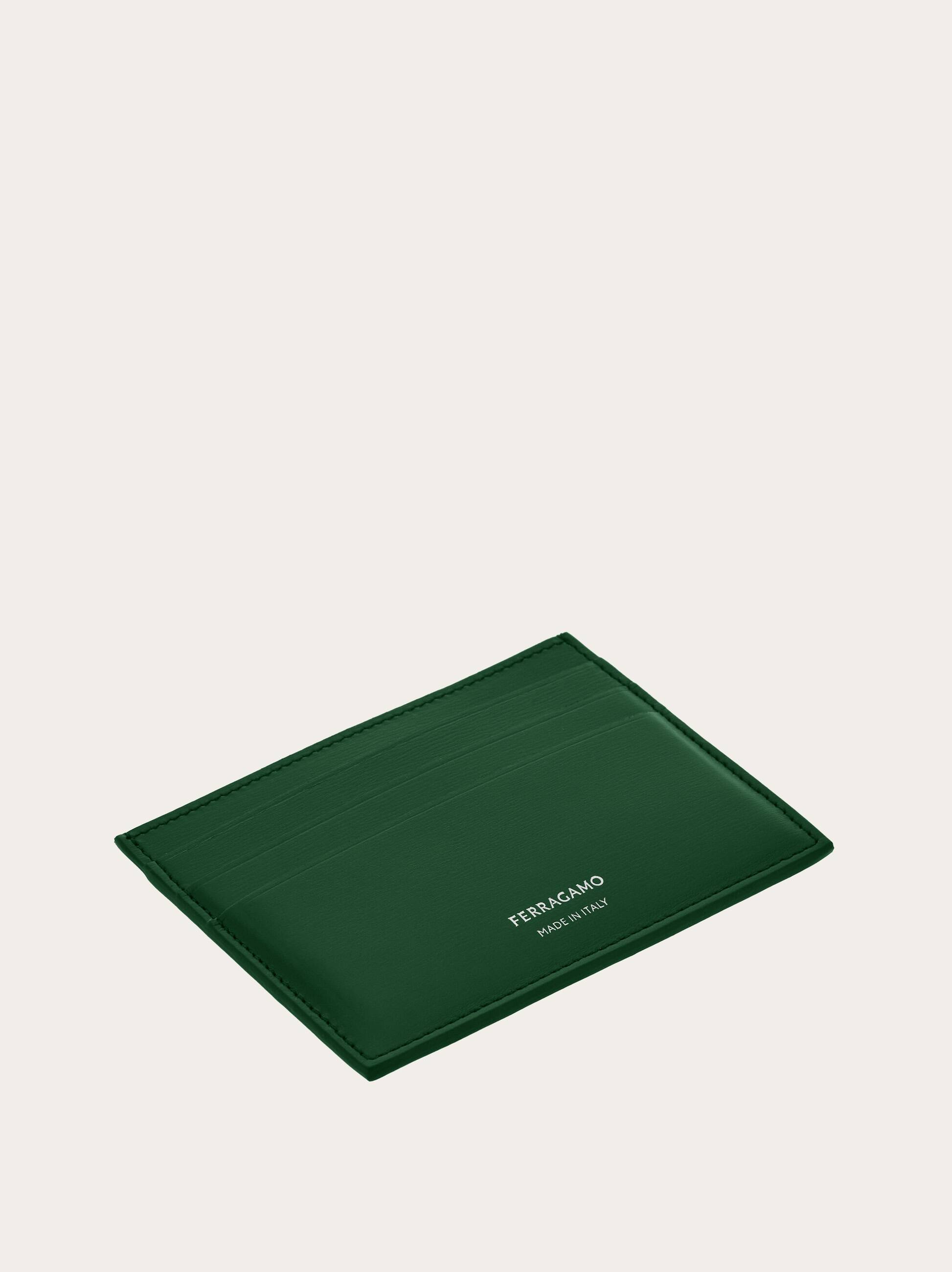 Ferragamo Credit Card Holder In Green