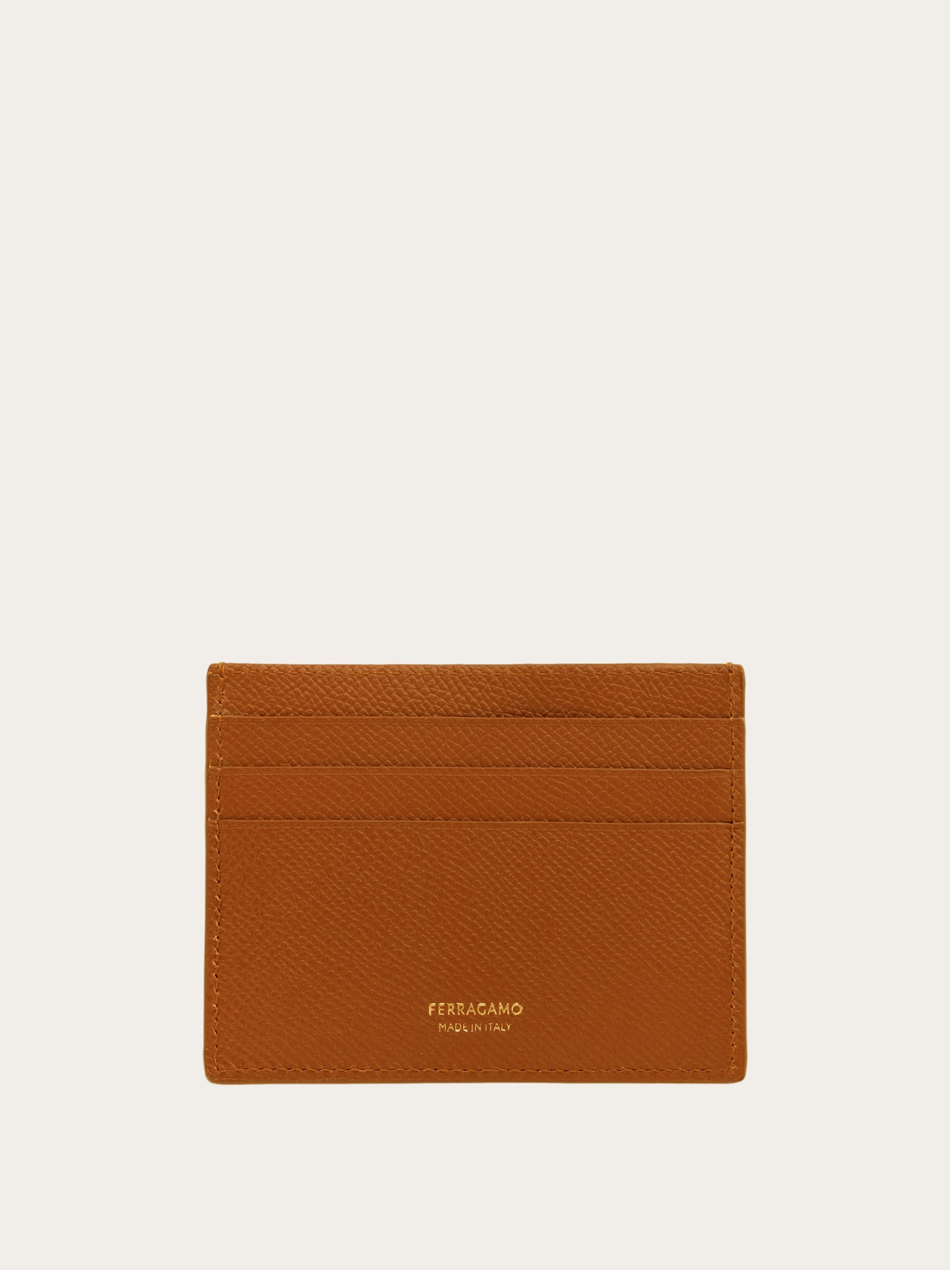  Ferragamo Herren Gancini Kreditkartenetui Braun 