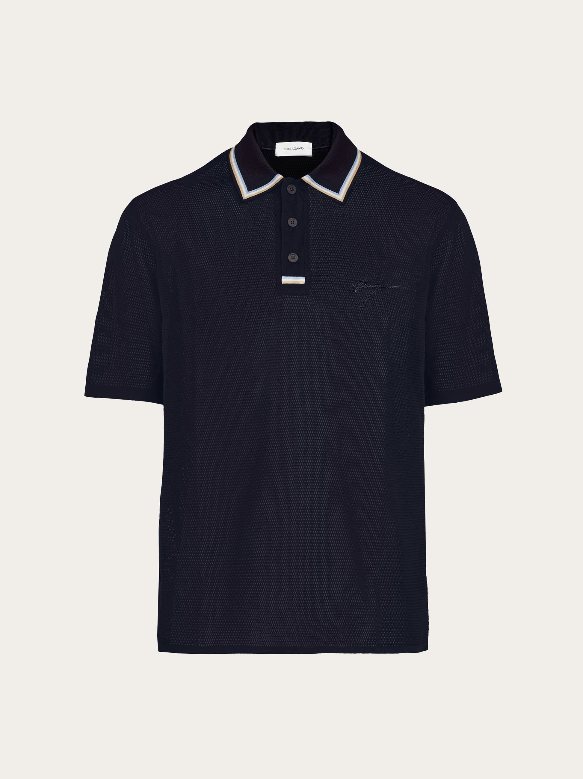 Ferragamo Uomo Polo a manica corta Blu