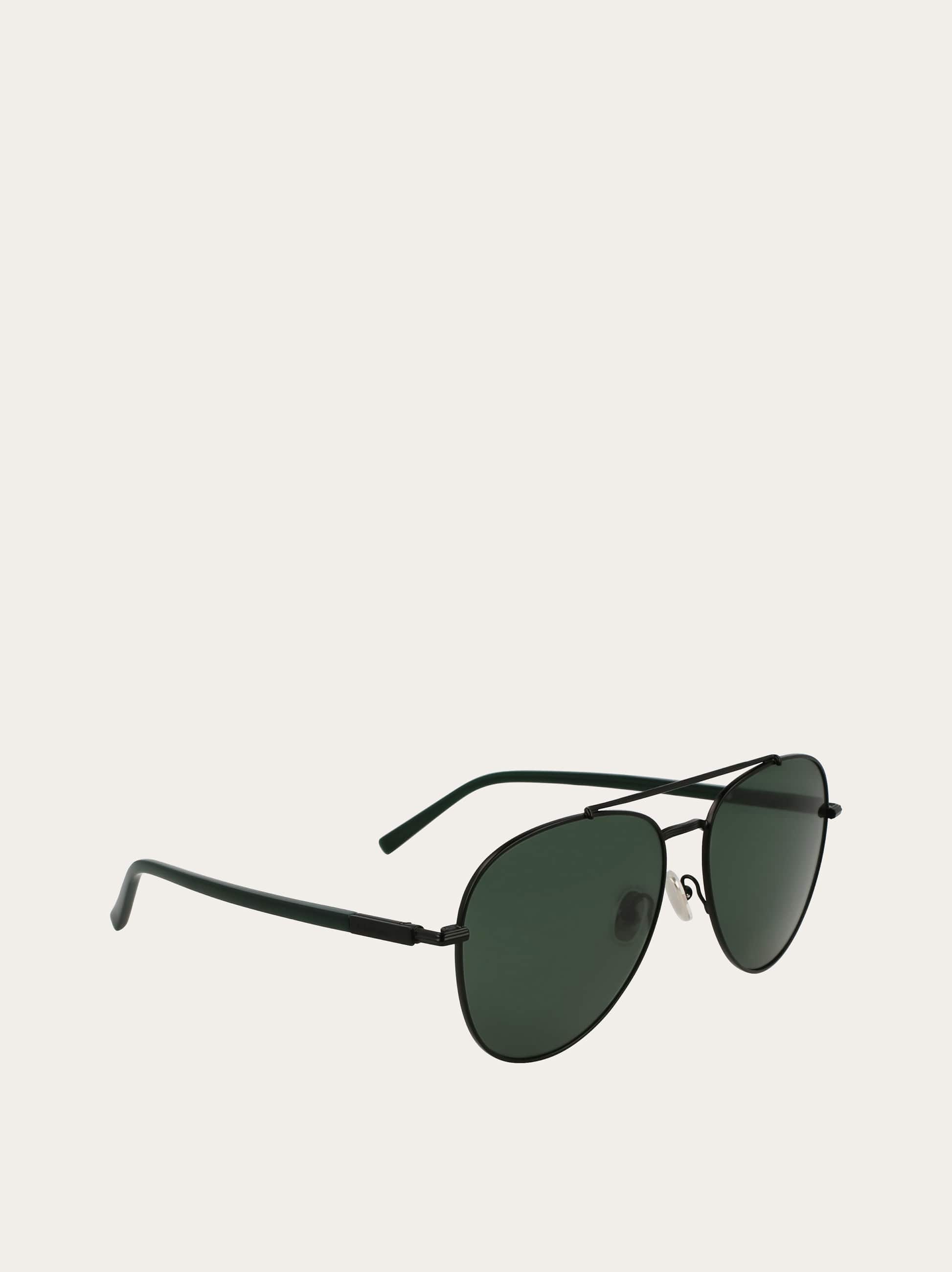  Ferragamo Men Aviator Frame Sunglasses Black 