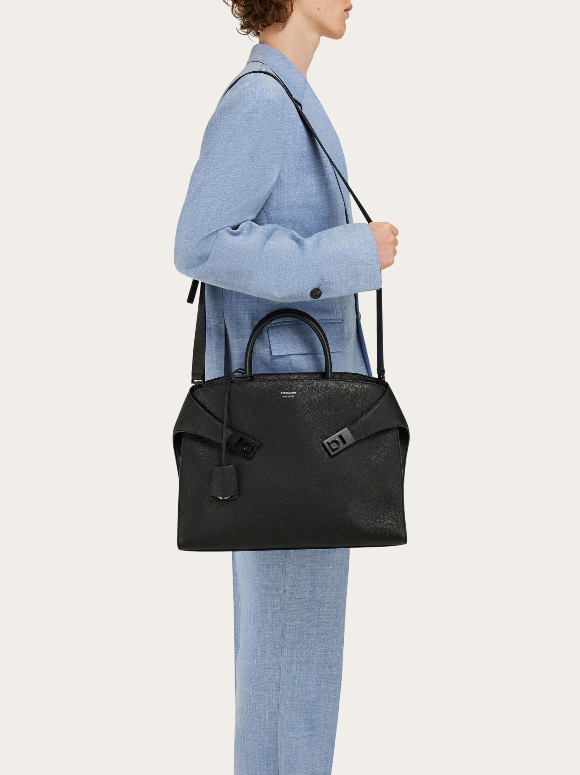  Ferragamo Herren Aktentasche Hug Schwarz 