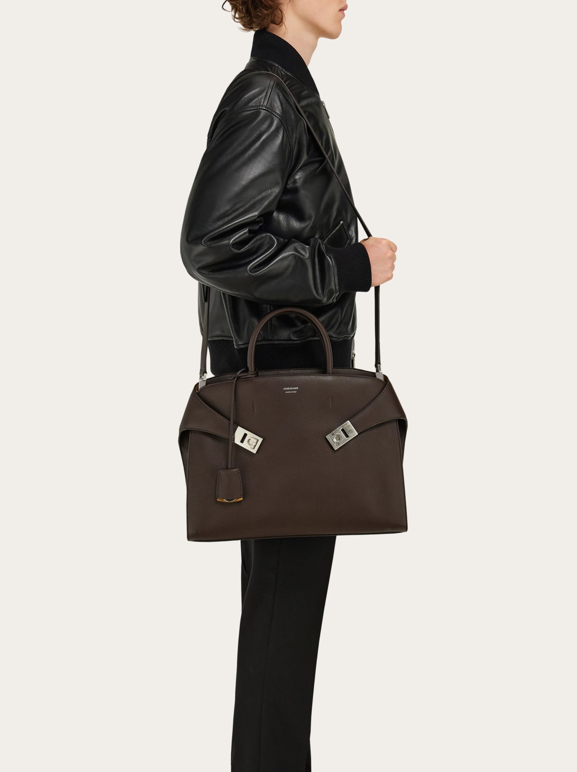  Ferragamo Herren Aktentasche Hug Braun 