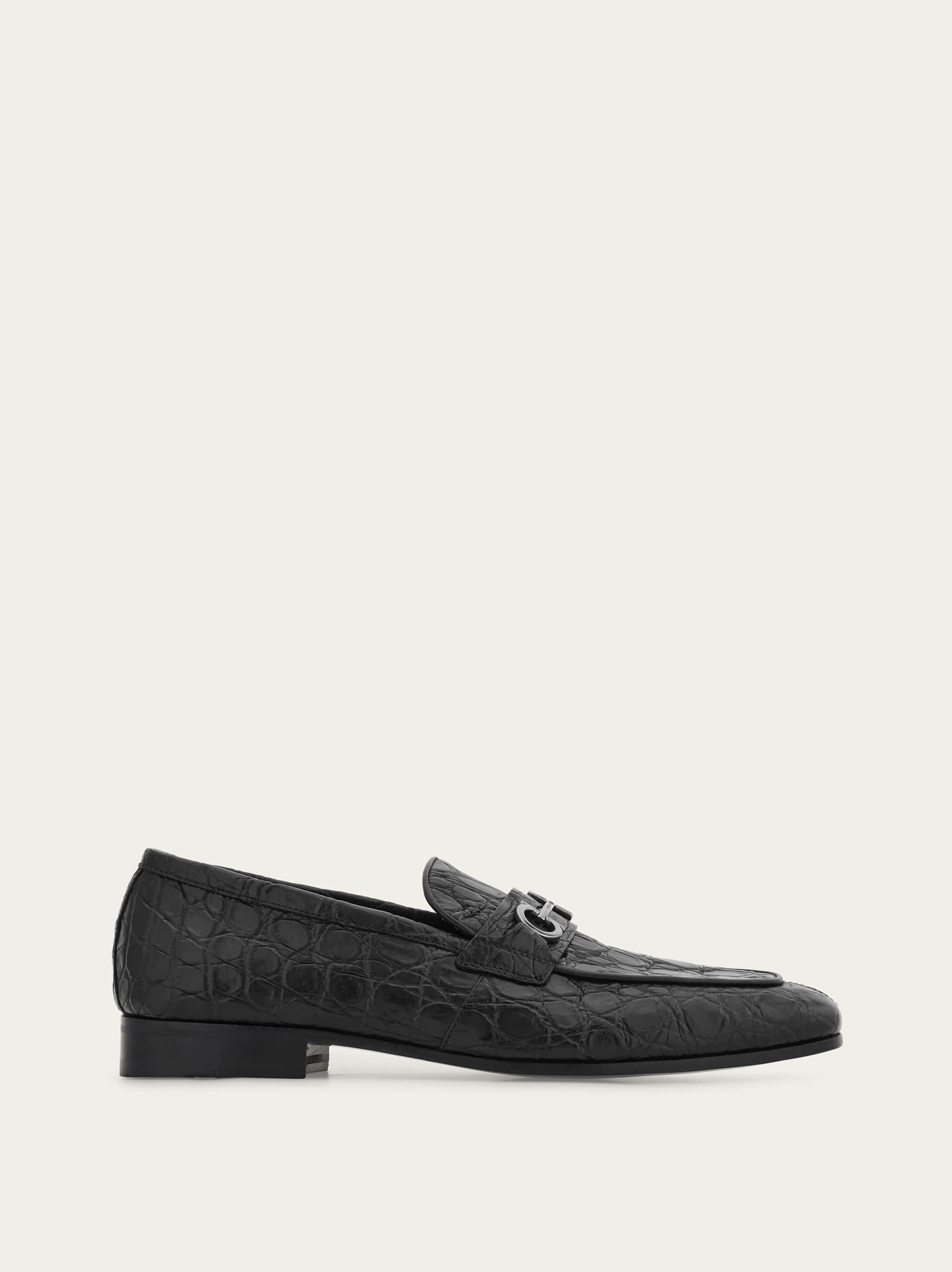 Ferragamo Uomo Mocassino ornamento Gancini Nero Taglia 40